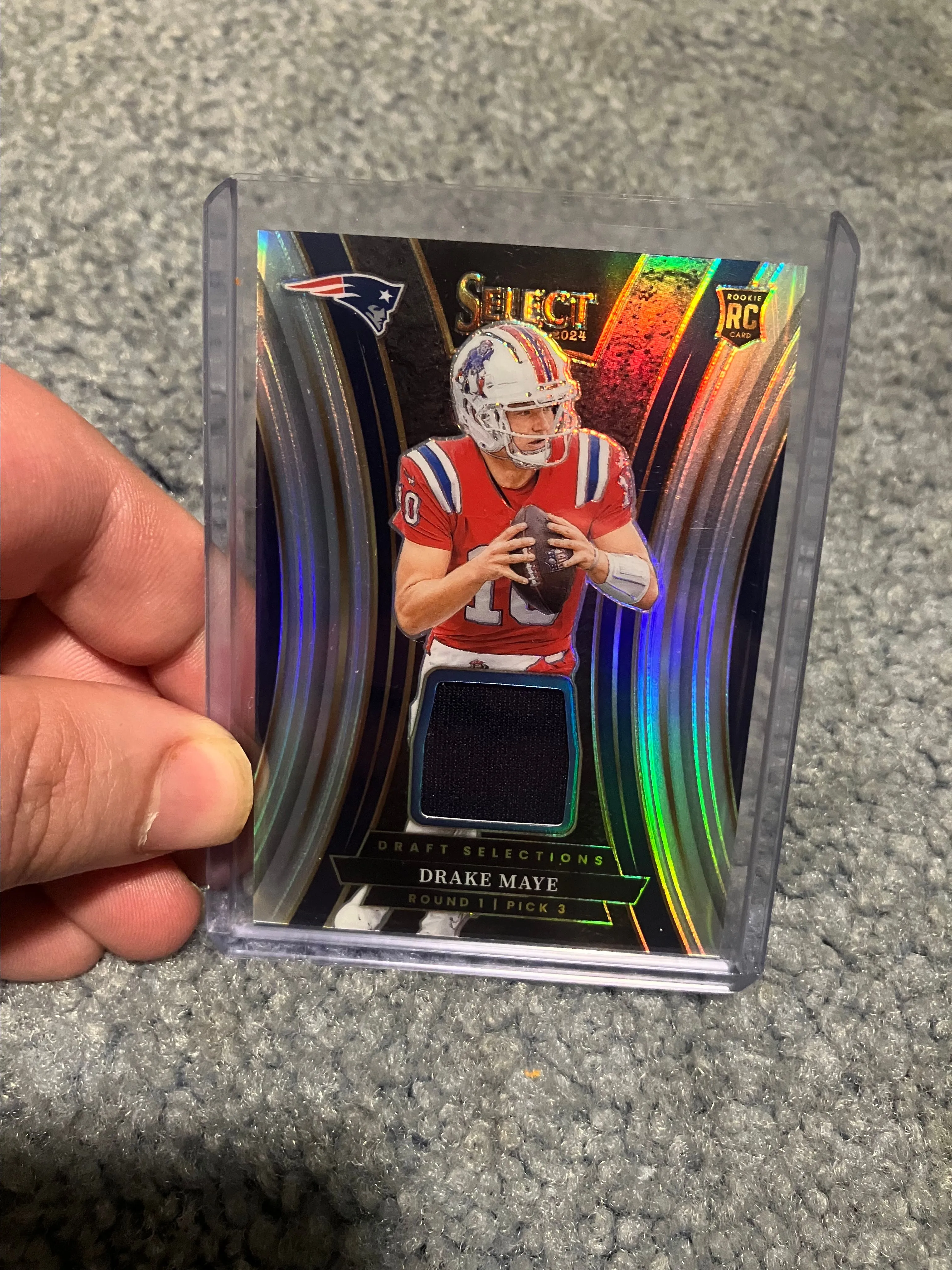Product image for drake maye rookie silver patch