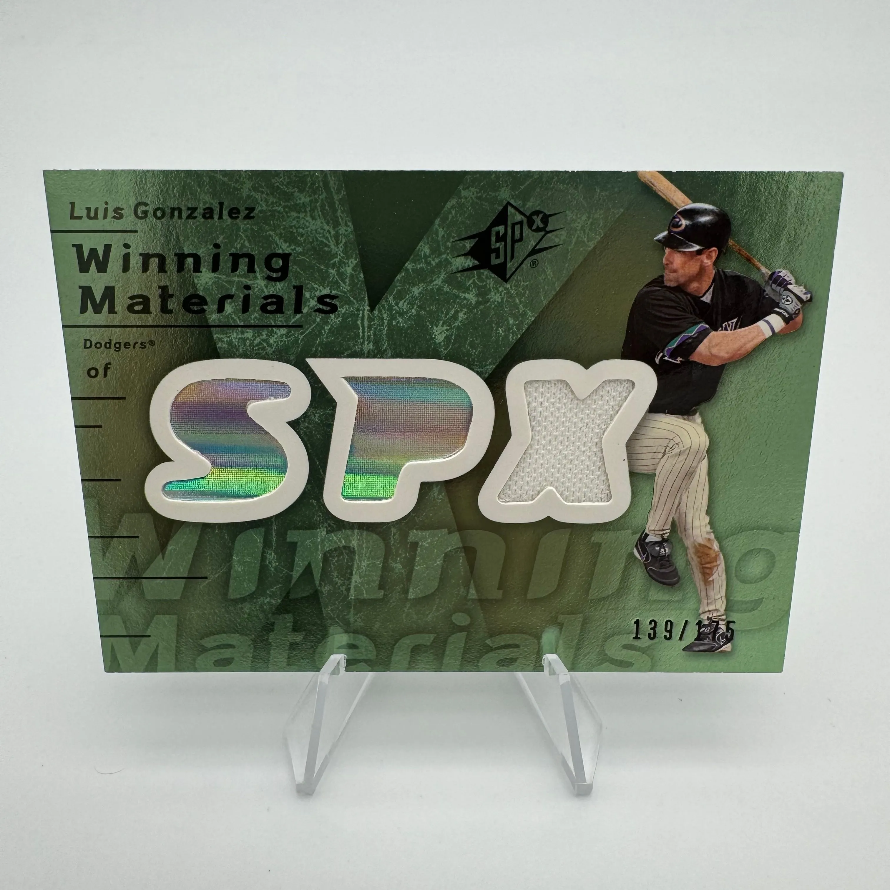 Product image for Luis Gonzalez 2007 SPx Winning Materials Green /175