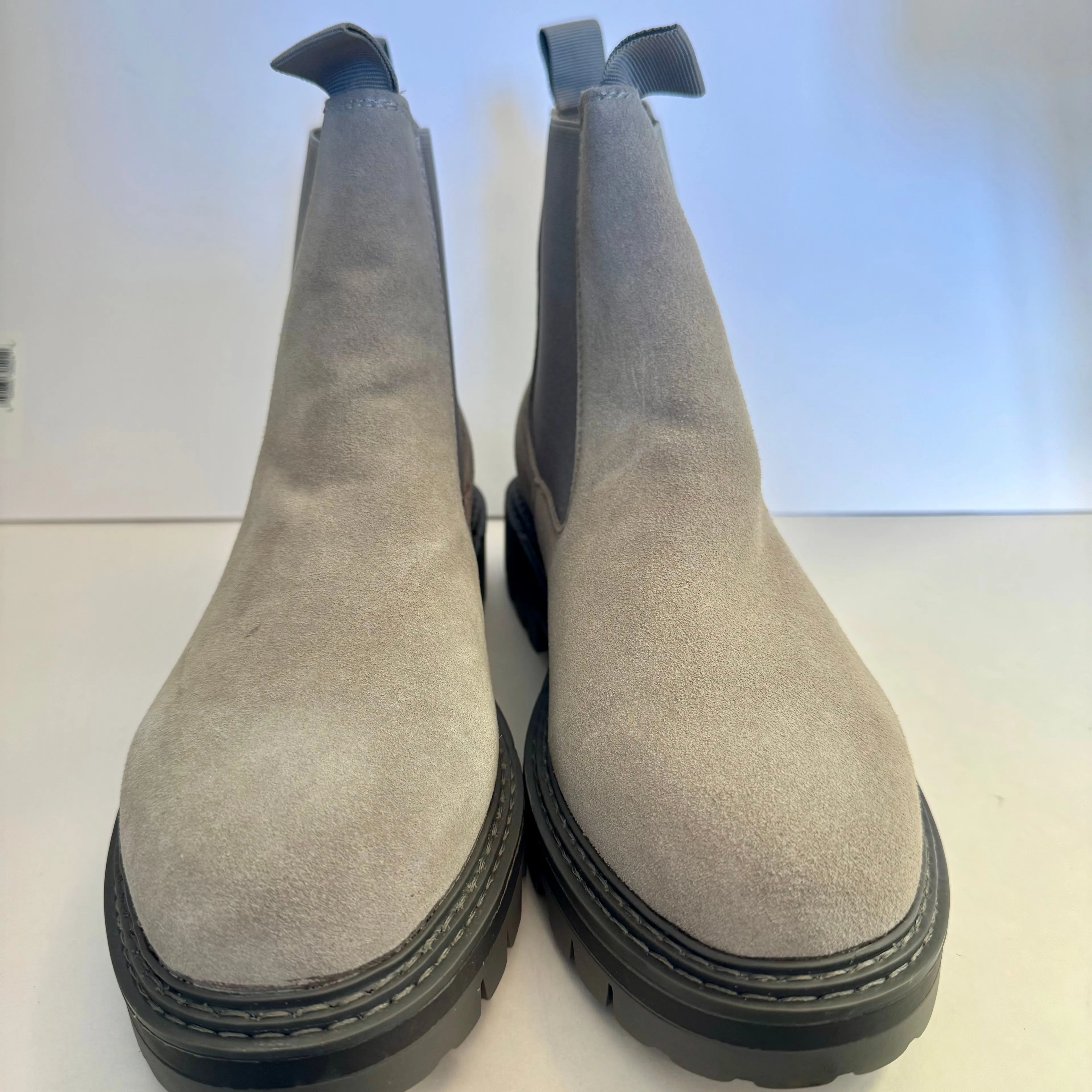 Product image for NWOT. Cushionaire Derby Rugged Chelsea gray Boots. Size 11M suede chelsea boot. Featuring a premium