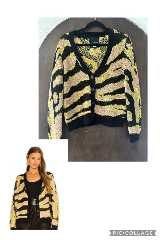 Product image for 9. Le Superbe | Electric Zebra Cardigan | Size Small