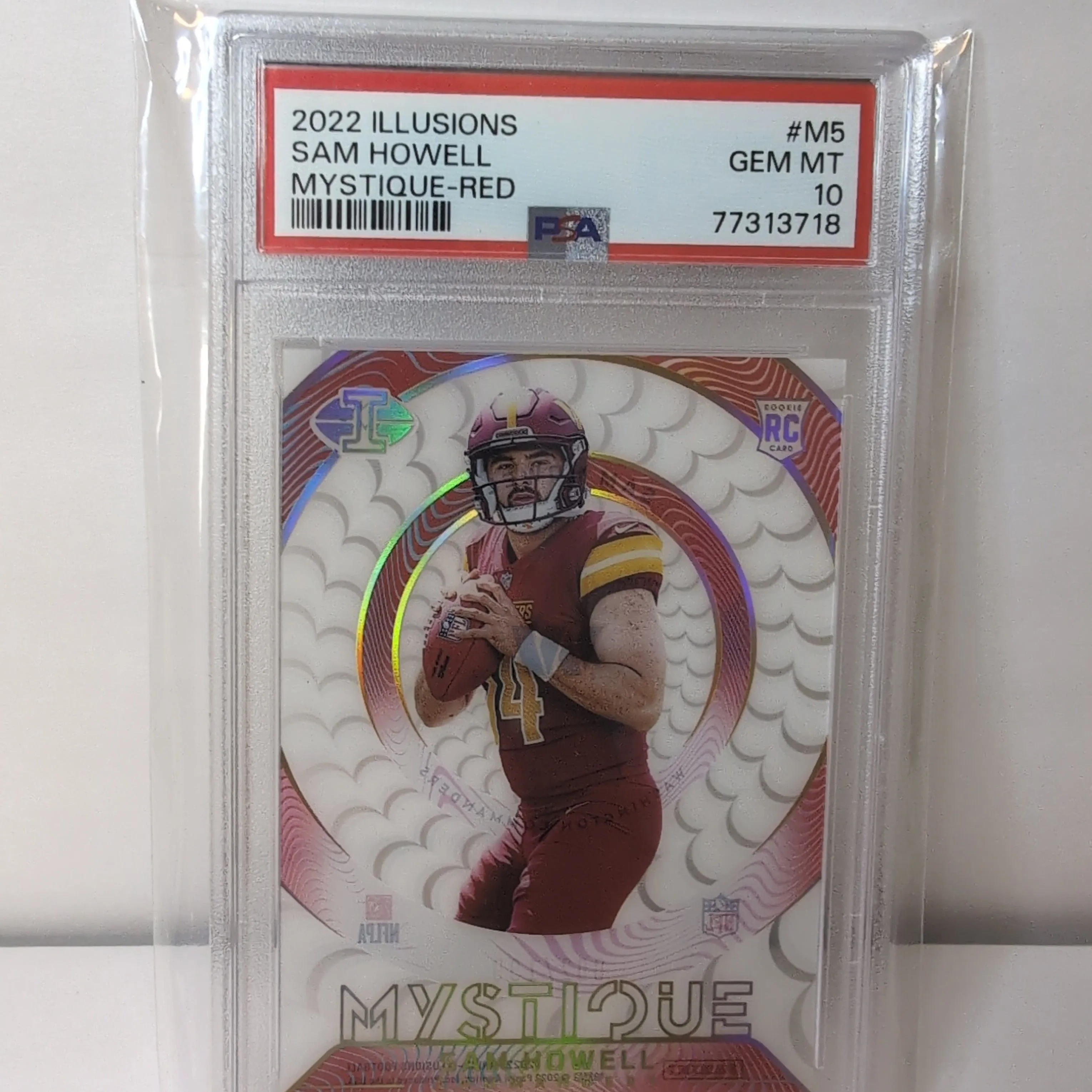 Product image for 2022 Panini Illusions Mystique Sam Howell M5 Mystique-Red PSA GEM MT 10