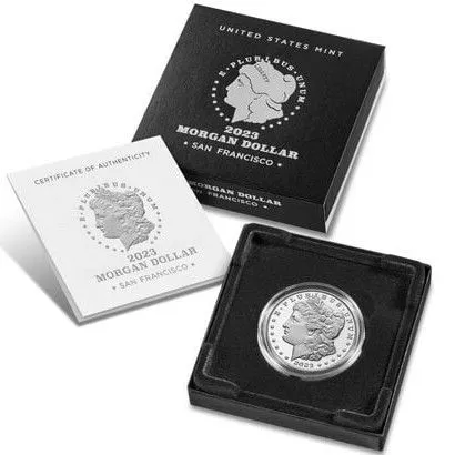 Product image for 2023 morgan proof dollar signed