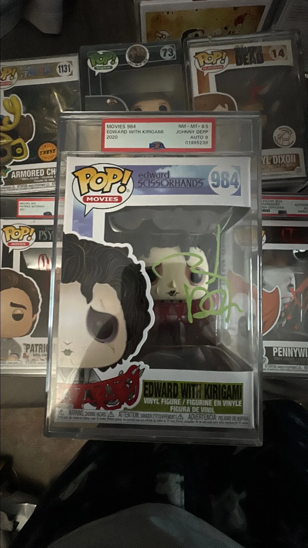 Product image for Johnny Depp signed Edward scissor hands pop 7BAP LE 95 JSA Auth