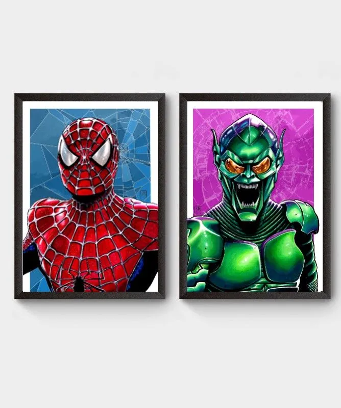 Product image for Spider-man and Green Goblin A4 Prints - Art by Sam Rogers - Limited Edition Marvel Prints