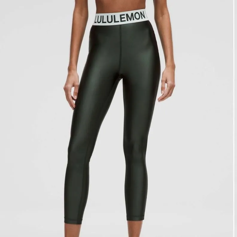 Product image for Lululemon NWT Satin Shine High-Rise Train Tight 25.5" Rainforest Green / Sea Mist size 4