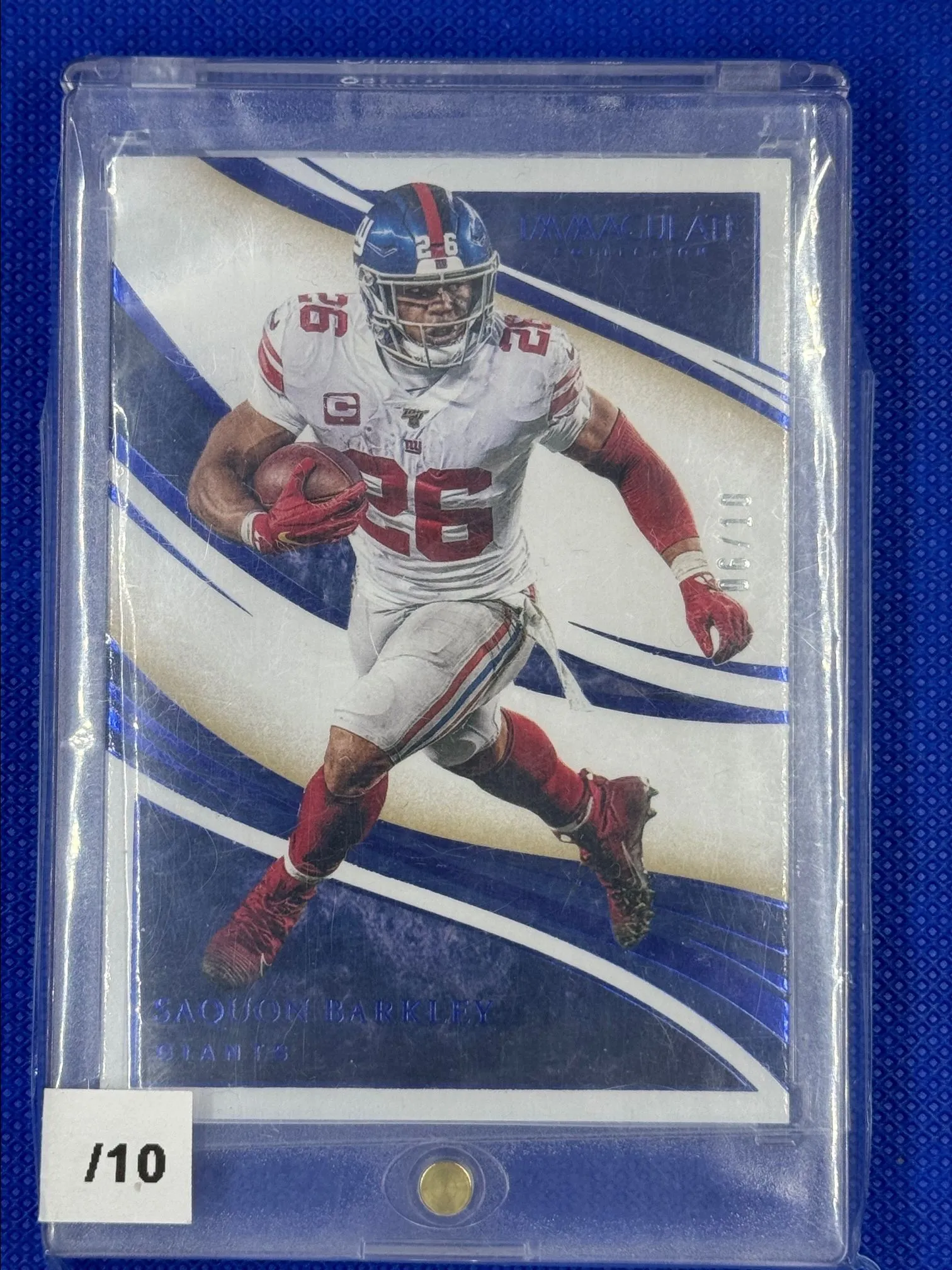 Product image for 2020 Panini Immaculate Collection - #23 Saquon Barkley (Blue) /10