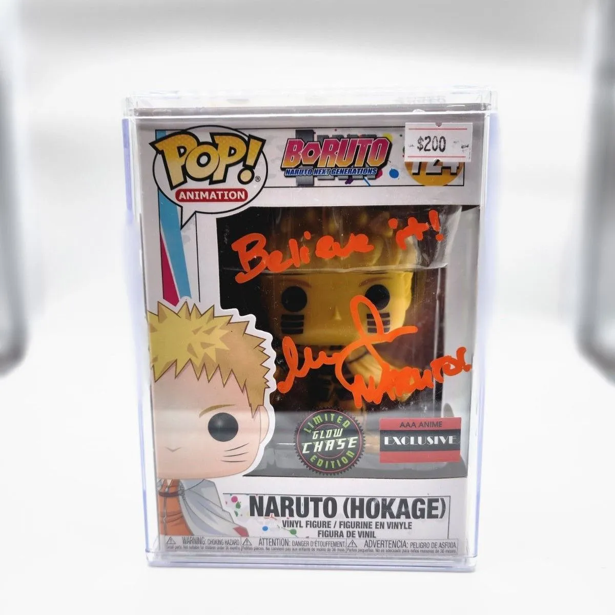 Product image for Funko Pop! Naruto Hokage GITD Chase Signed by Maile Flannagan