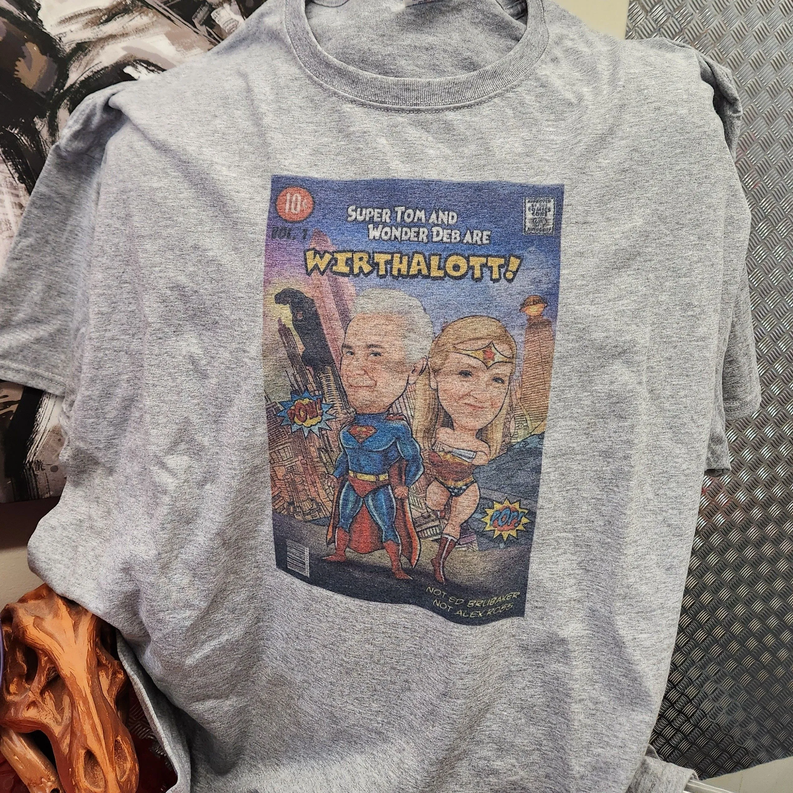 Product image for 3XL Wirthalott short sleeve grey t-shirt