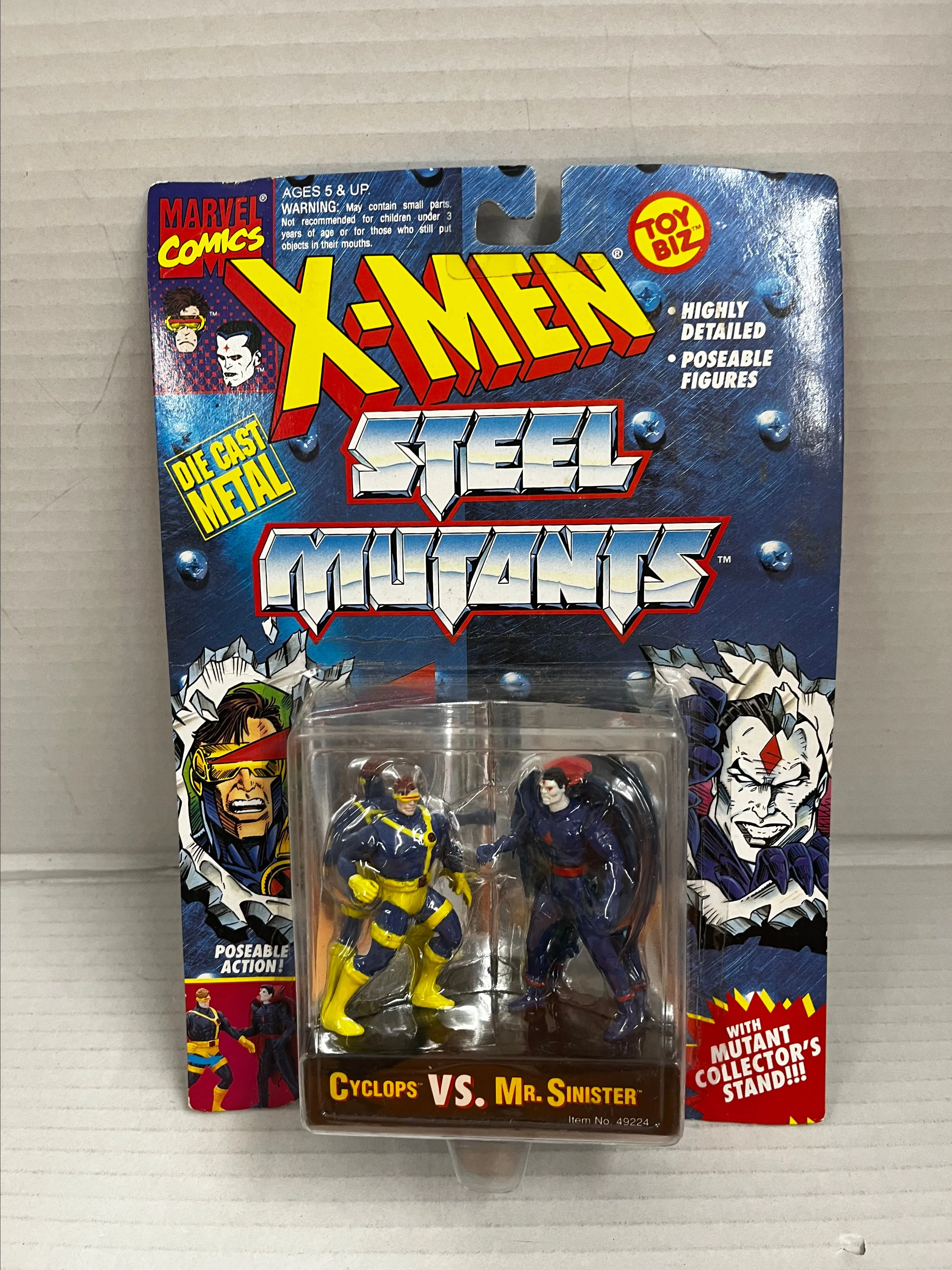 Product image for X-Men Steel Mutants Cyclops Vs. Mr. Sinister Toy Biz Poseable Action Figures New