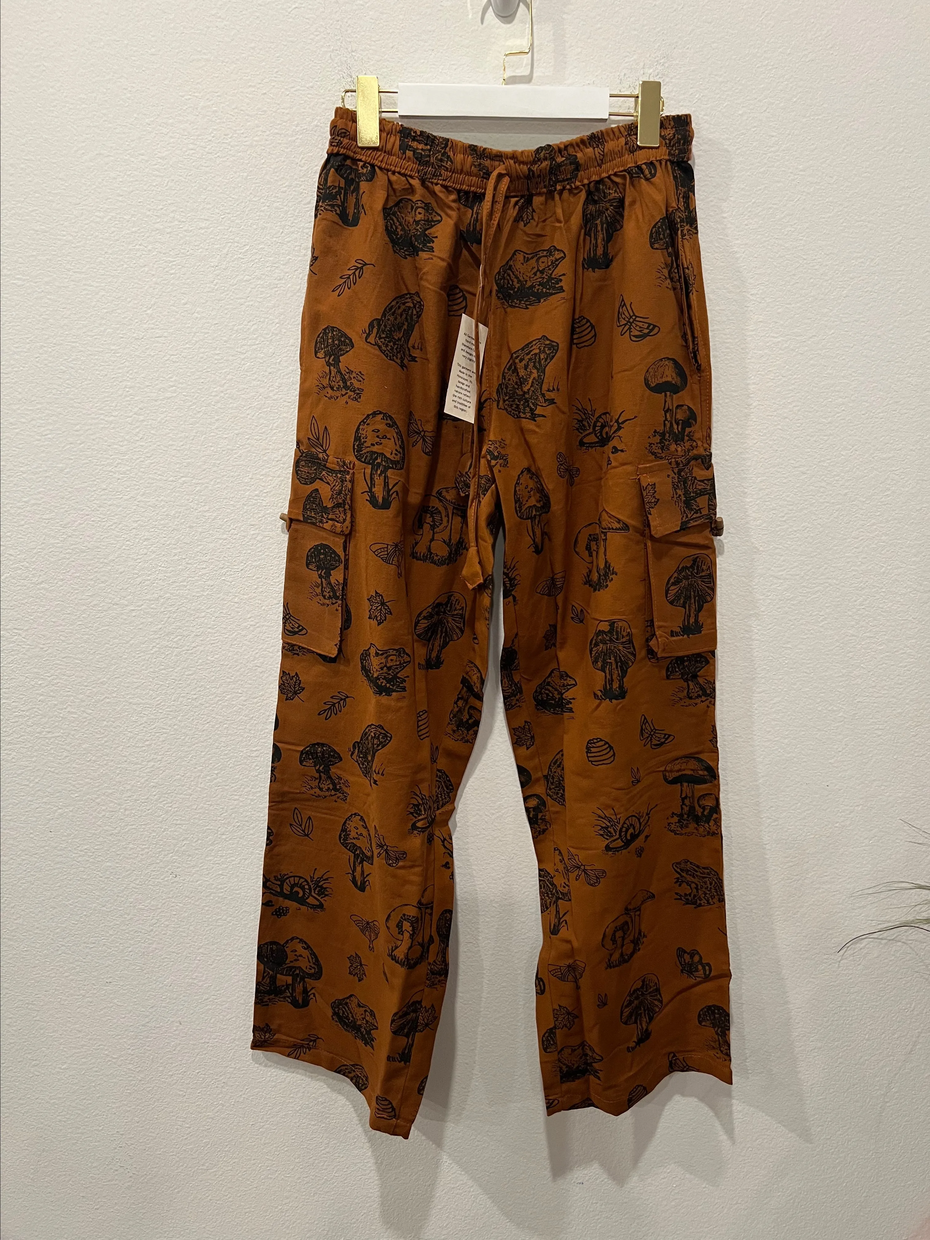 Product image for Brown Patterned Mushroom Print Pants by Kathmandu