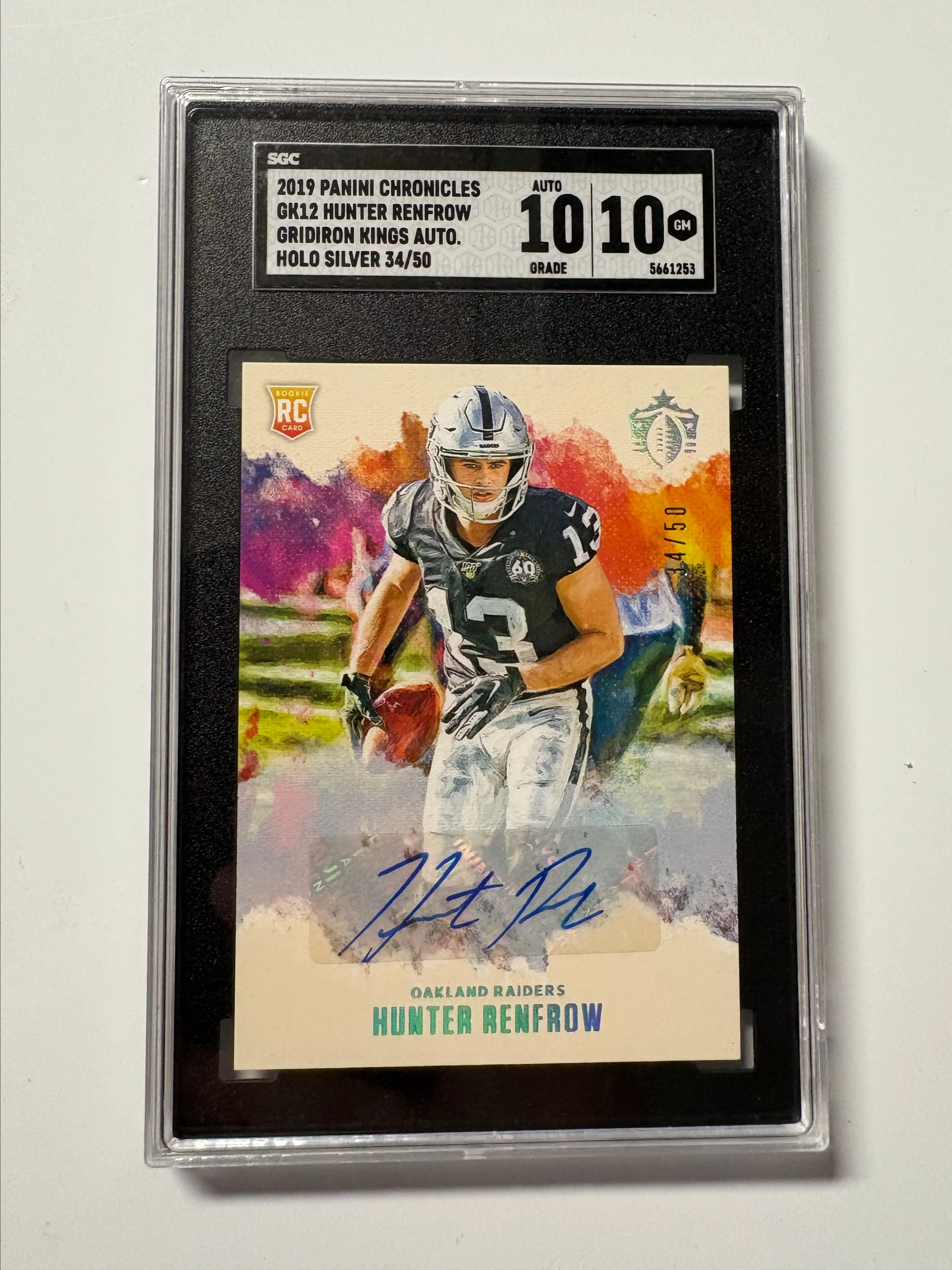 Product image for 2020 Panini Chronicles #GK12 Hunter Renfrow - SGC 10/10