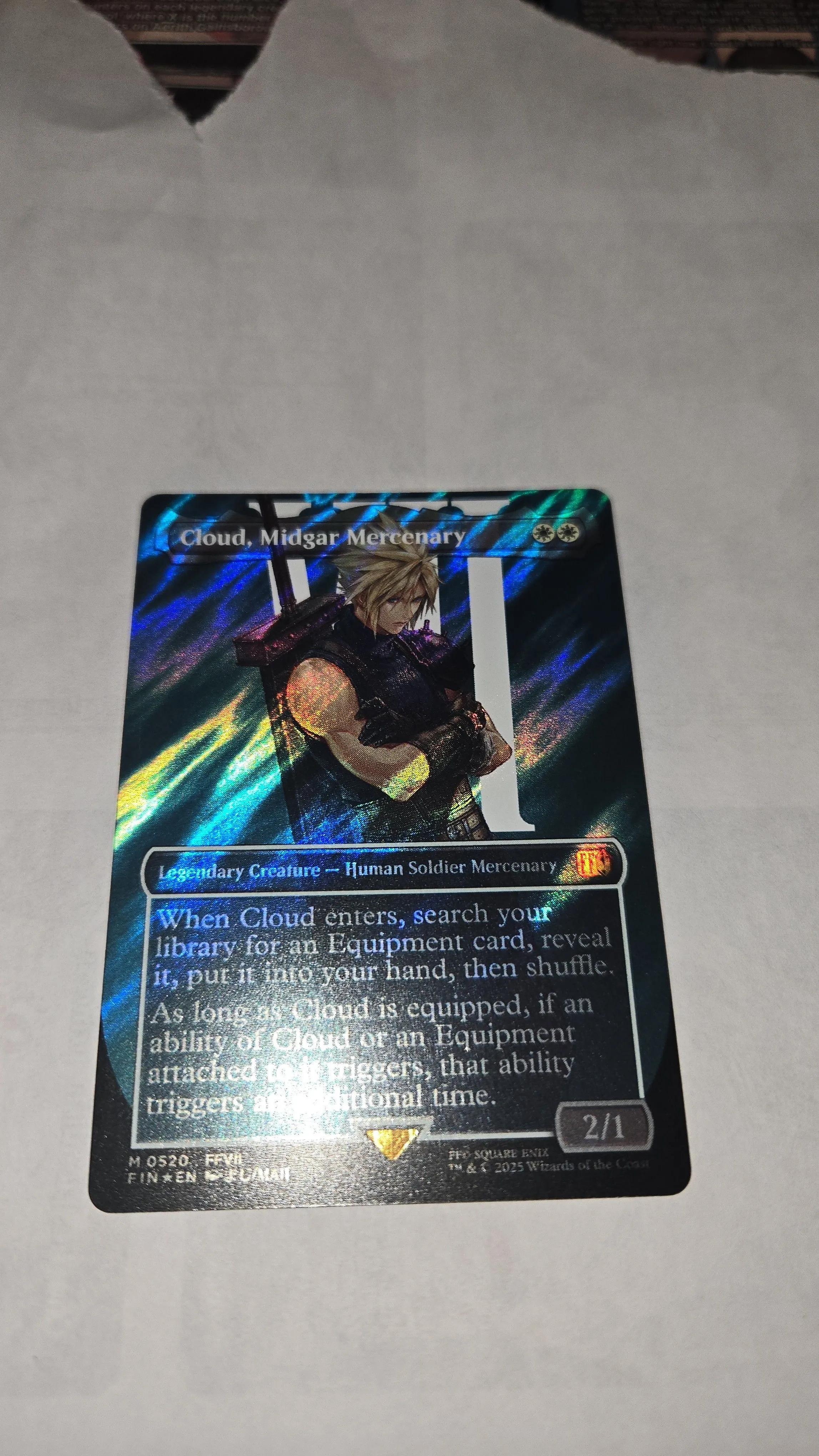 Product image for mtg Final fantasy Surge foil Borderless Cloud, Midgard Mercenary 