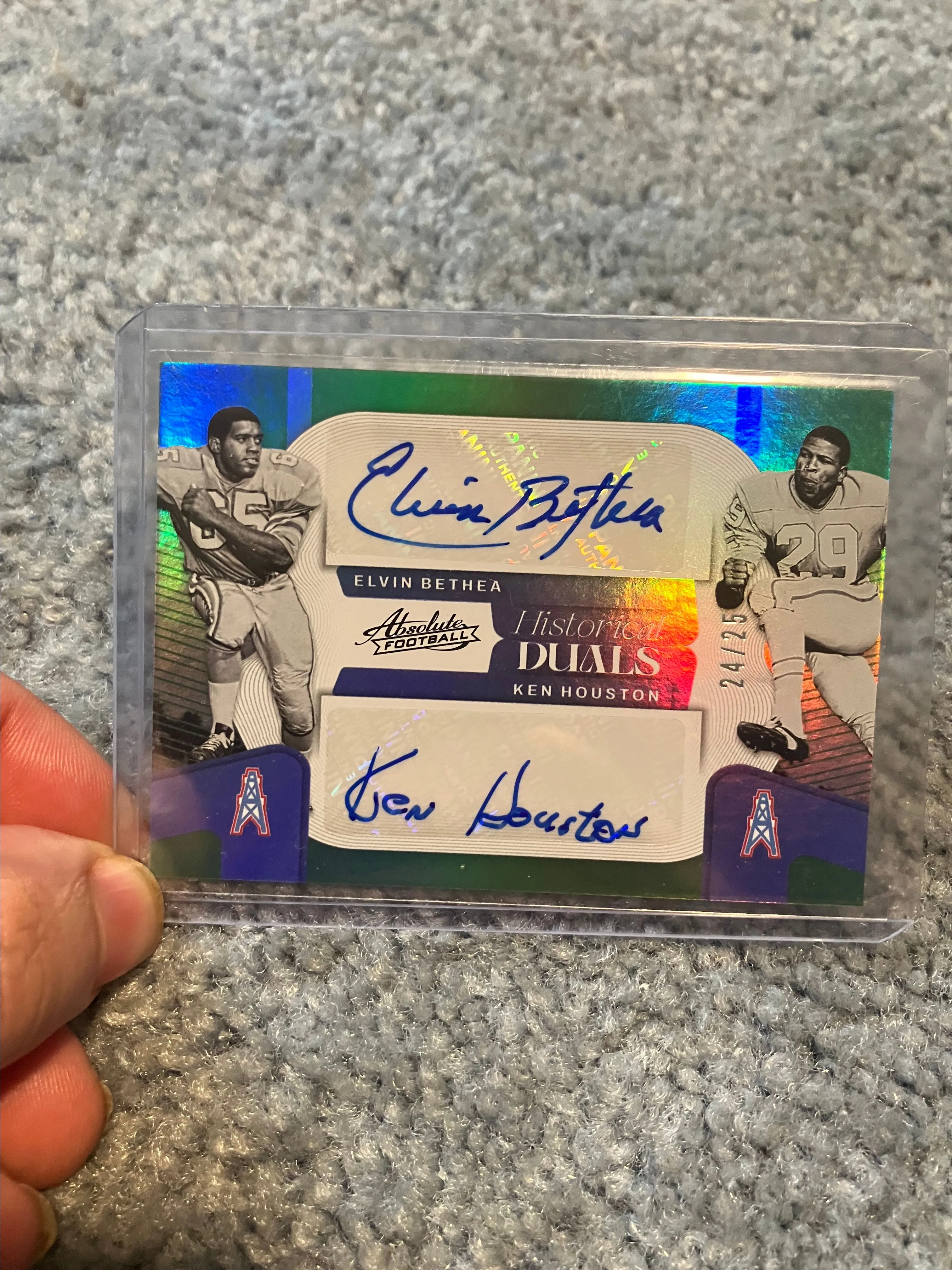 Product image for ken houston bethea dual auto oilers titans /25