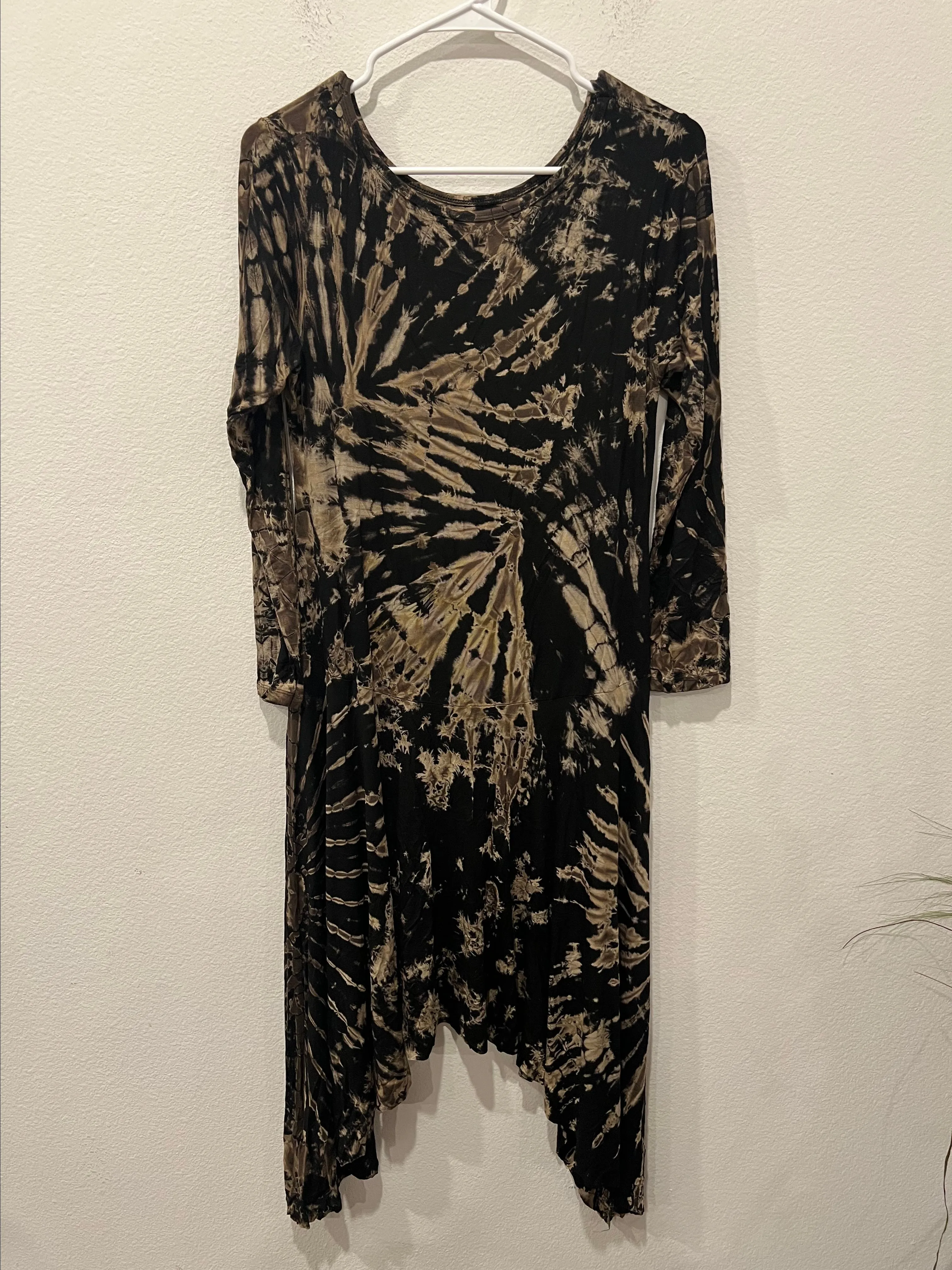 Product image for Tie-Dye Long Sleeve Dress by Kathmandu one size fits S-XL