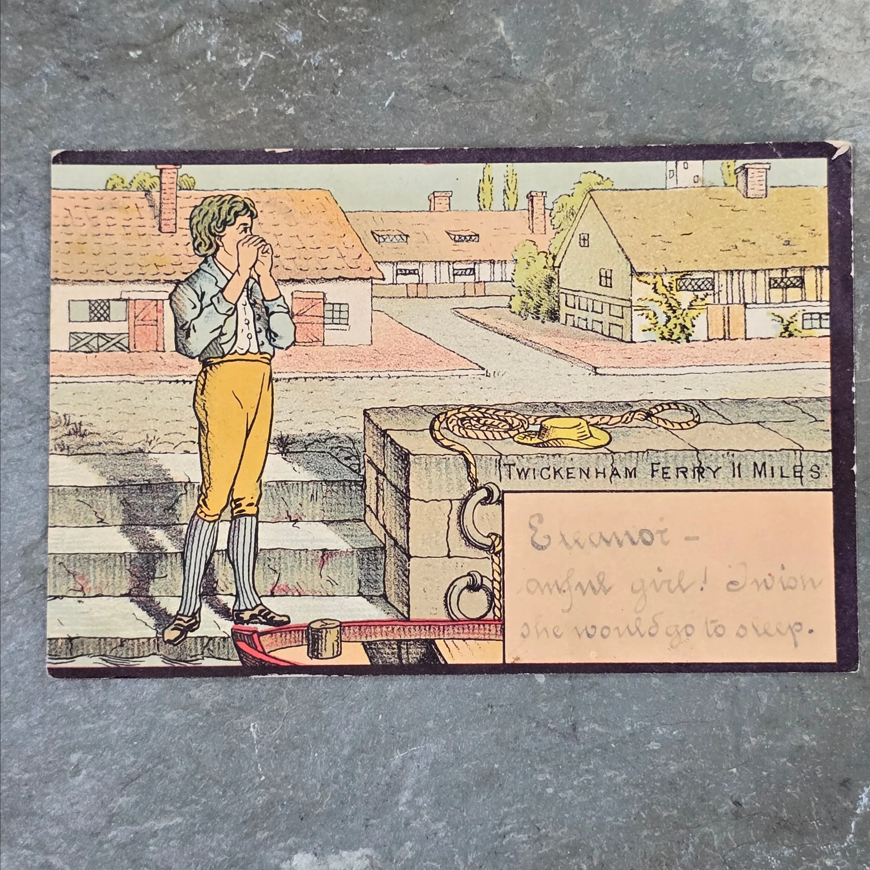 Product image for Antique Twickenham Ferry Salesman's Sample Victorian Trade Card (WNB1-75)