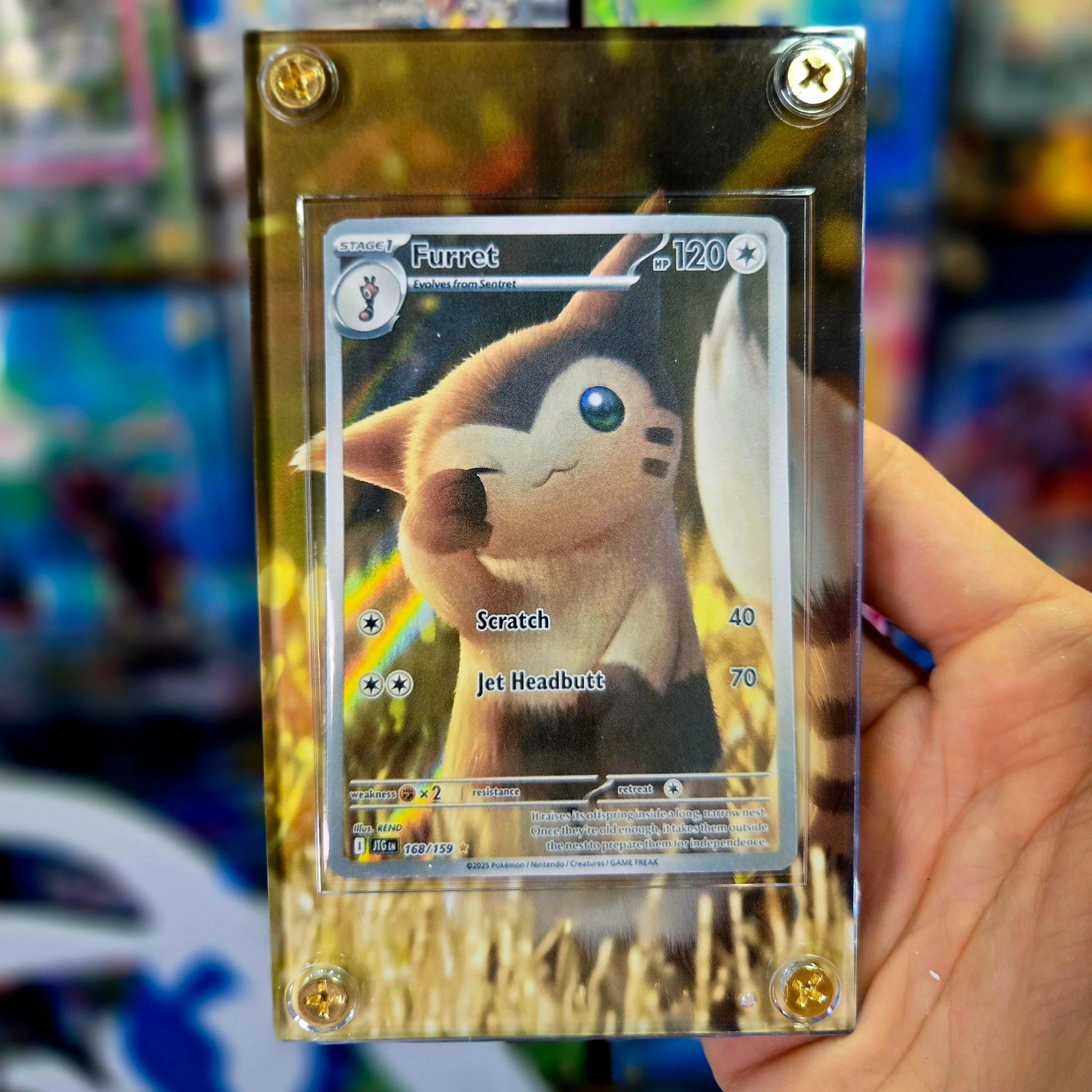 pokemon card furret Japanese Pokémon Card 2025 – Furret – SV9 110/100 – AR – PSA 10 GEM MINT main image 1