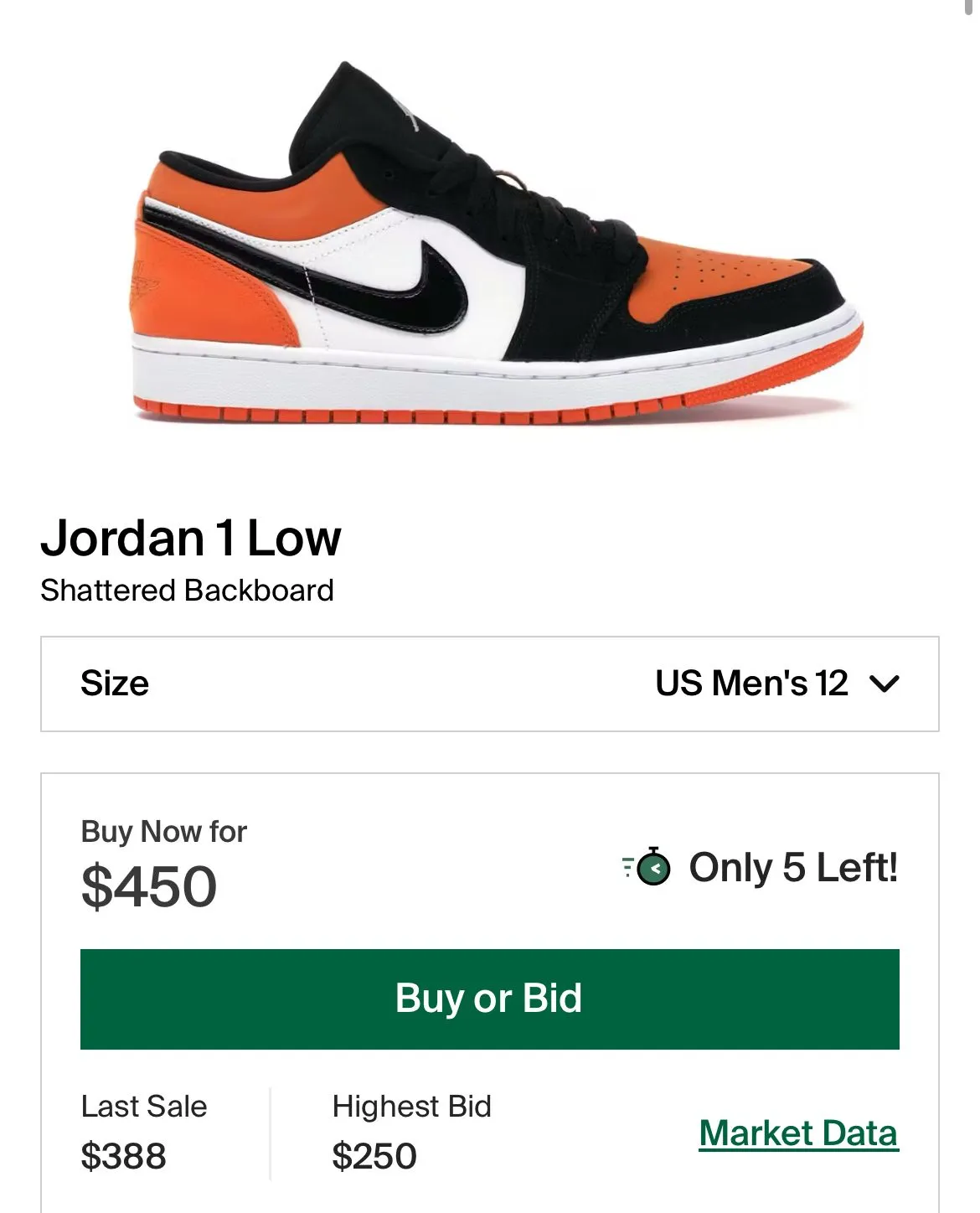 Product image for Jordan 1 Low 'Shattered Backboard' 553558-128