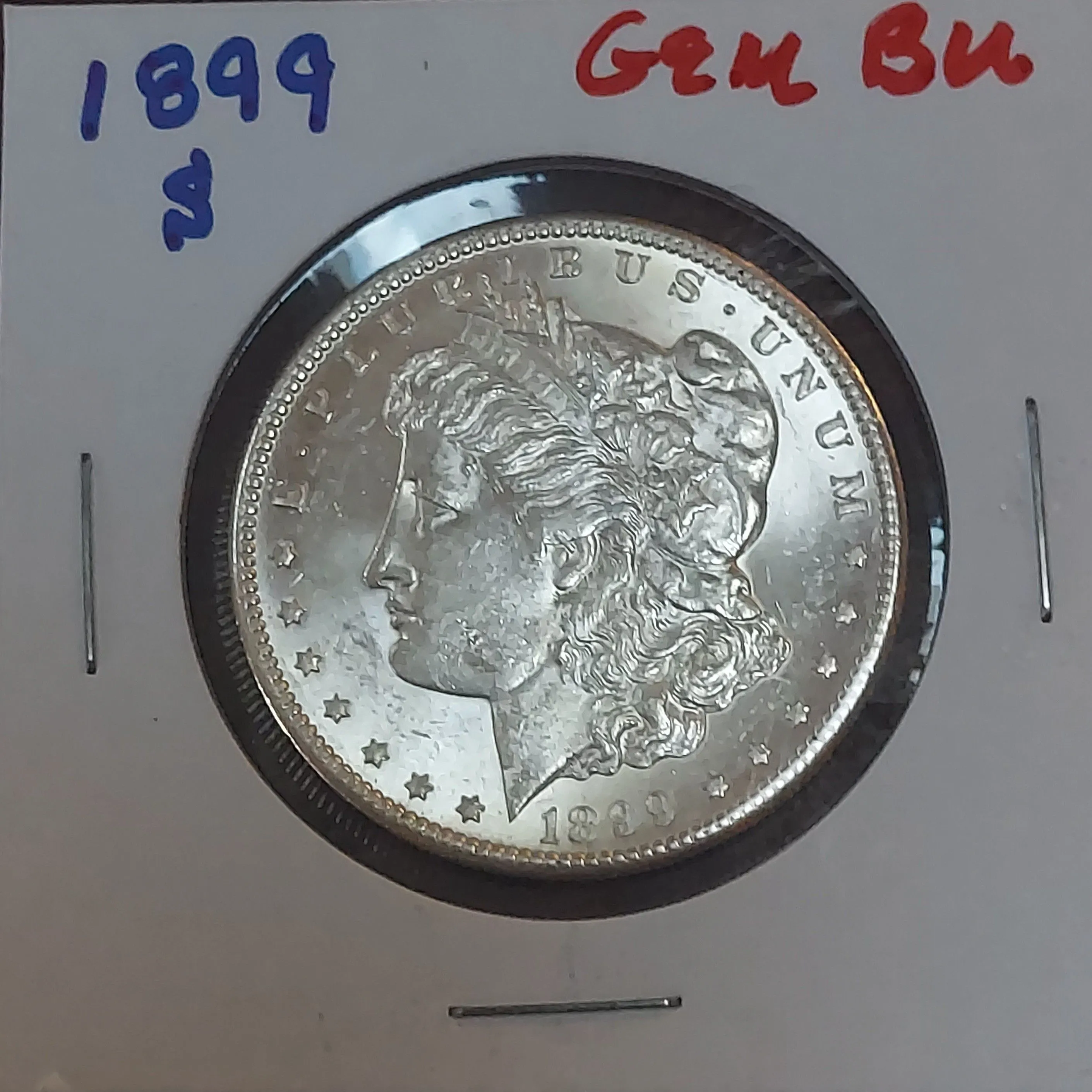 Product image for 1899-S MORGAN DOLLAR GRADING GEM BU