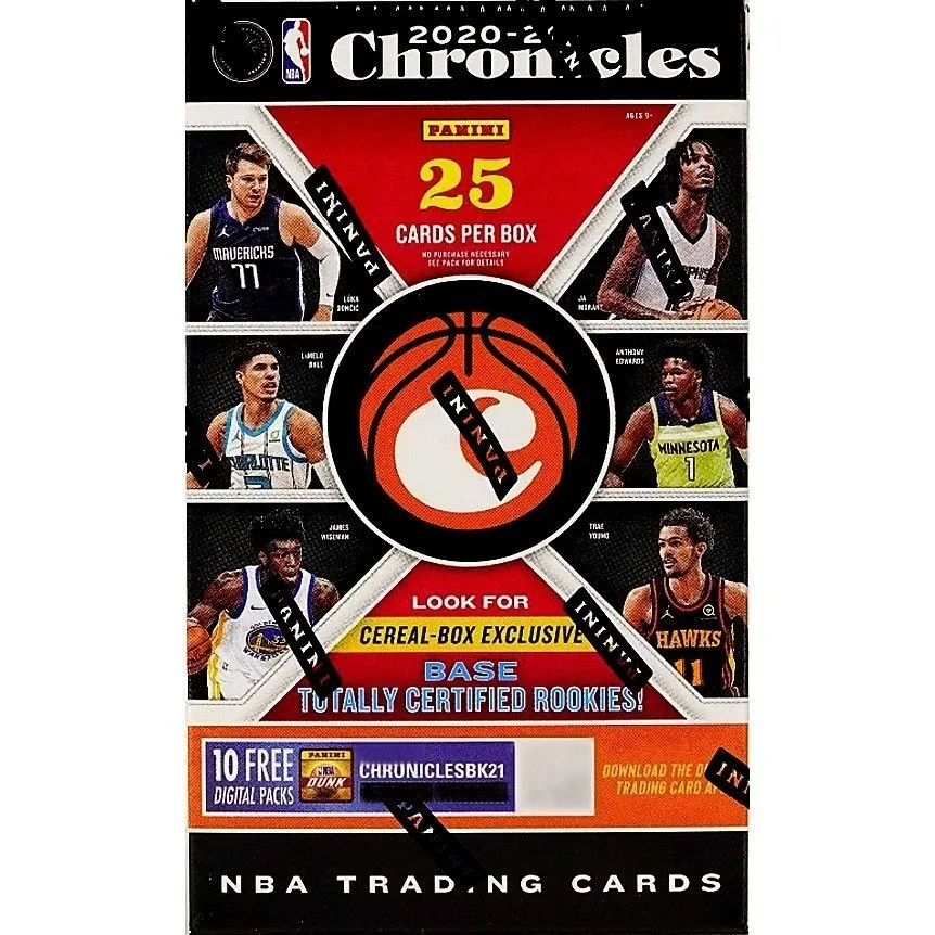 Product image for 2020-21 NBA Panini Chronicles Cereal Box "Totally Certified Rookies"