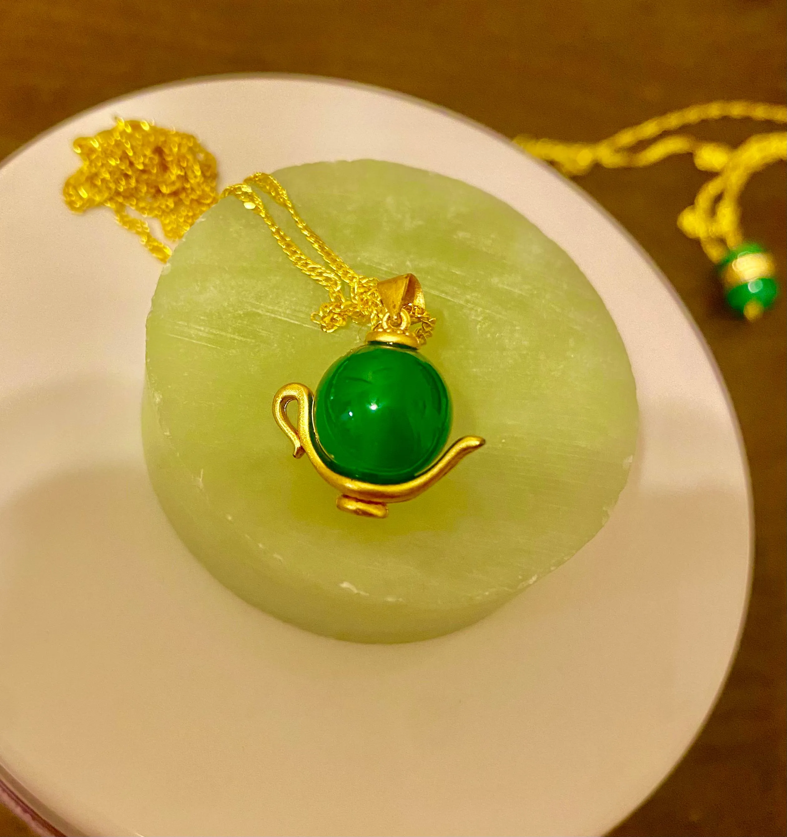 Product image for 18k gold filled teapot necklace