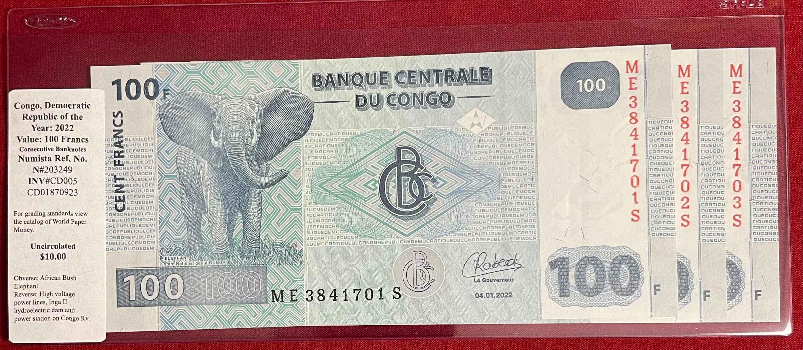 Product image for Congo, Democratic Republic of the….2022, UNC