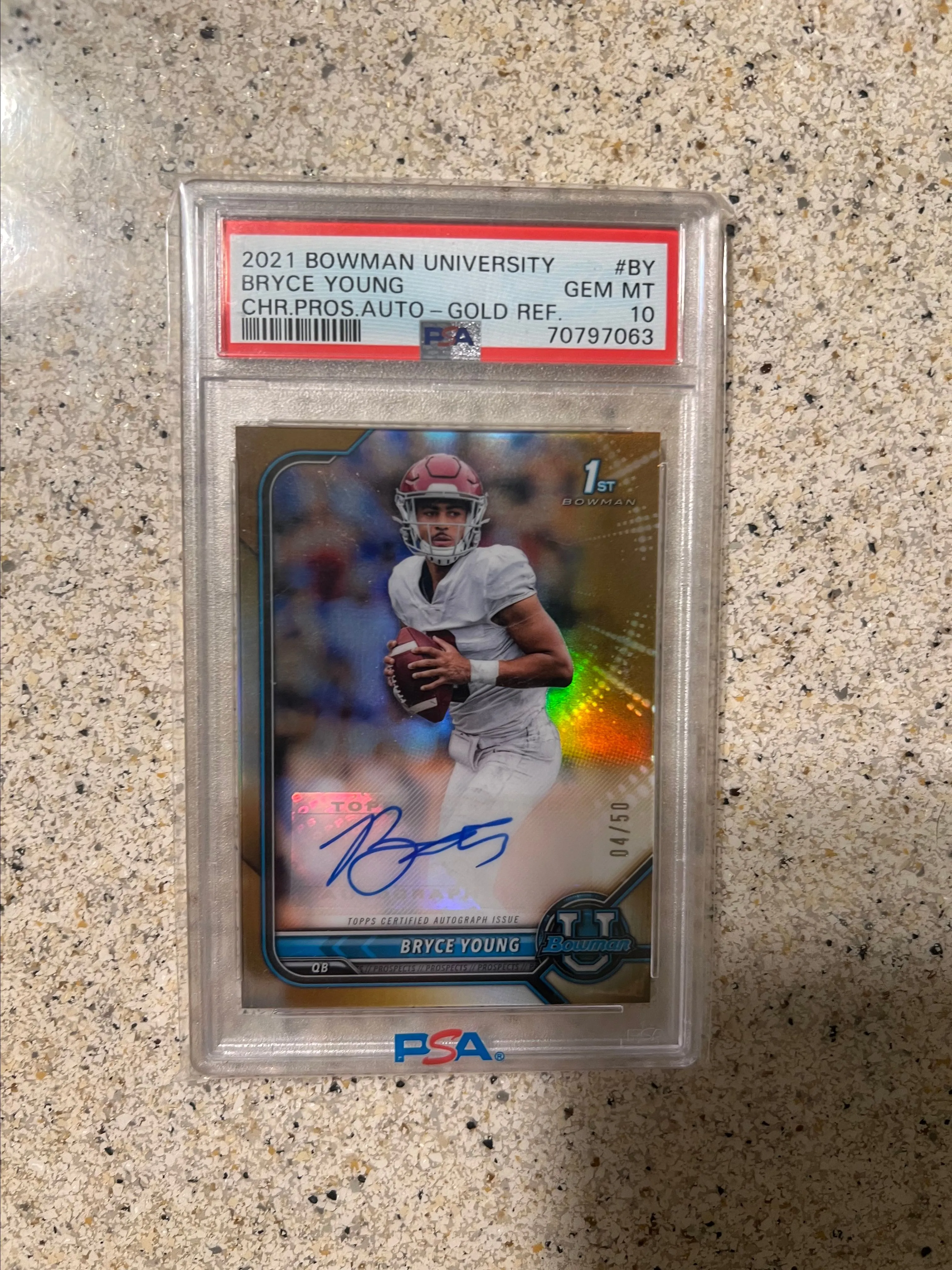 Product image for Bryce Young Bowman's 1st auto /50 PSA 10