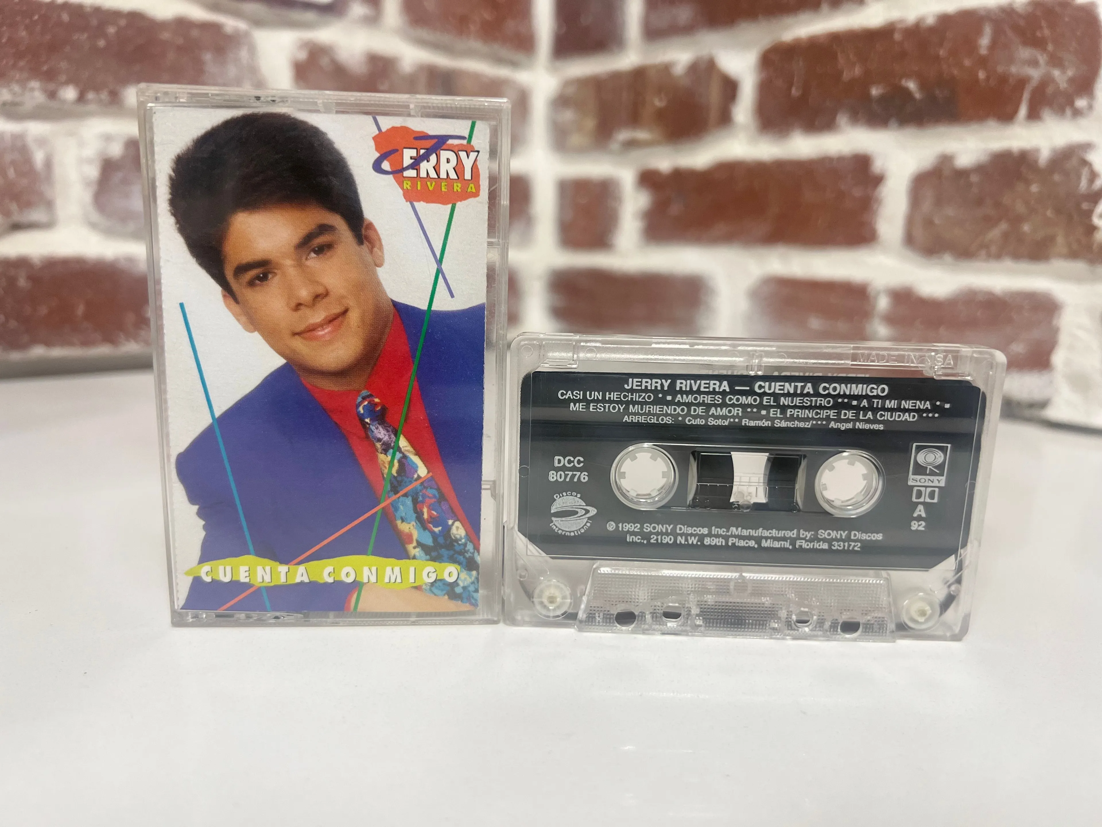 Product image for Jerry Rivera 1993 Cuenta Conmigo Cassette Tape Album 90s Salsa Music Rare Tape