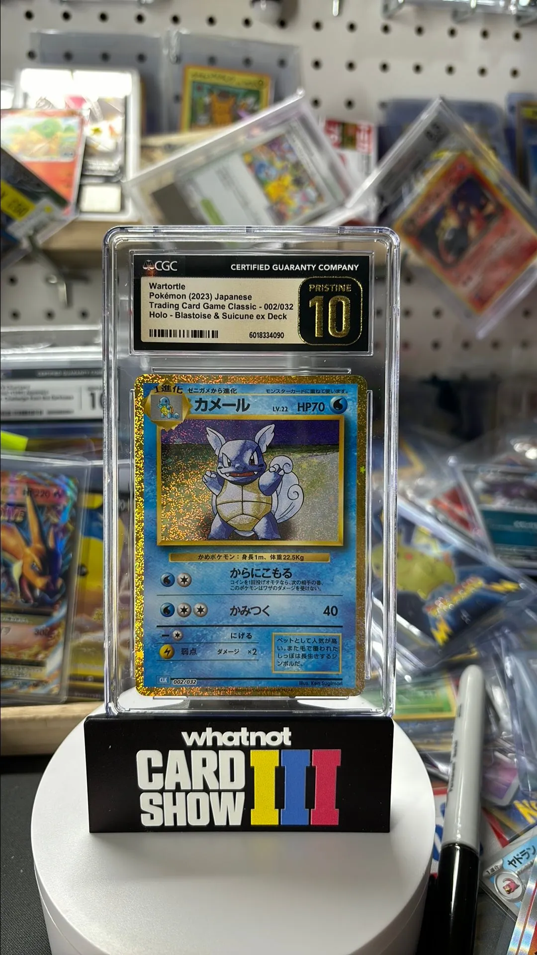 Product image for Pristine CGC 10 Pokémon Wartortle Classic Collection Japanese (a170