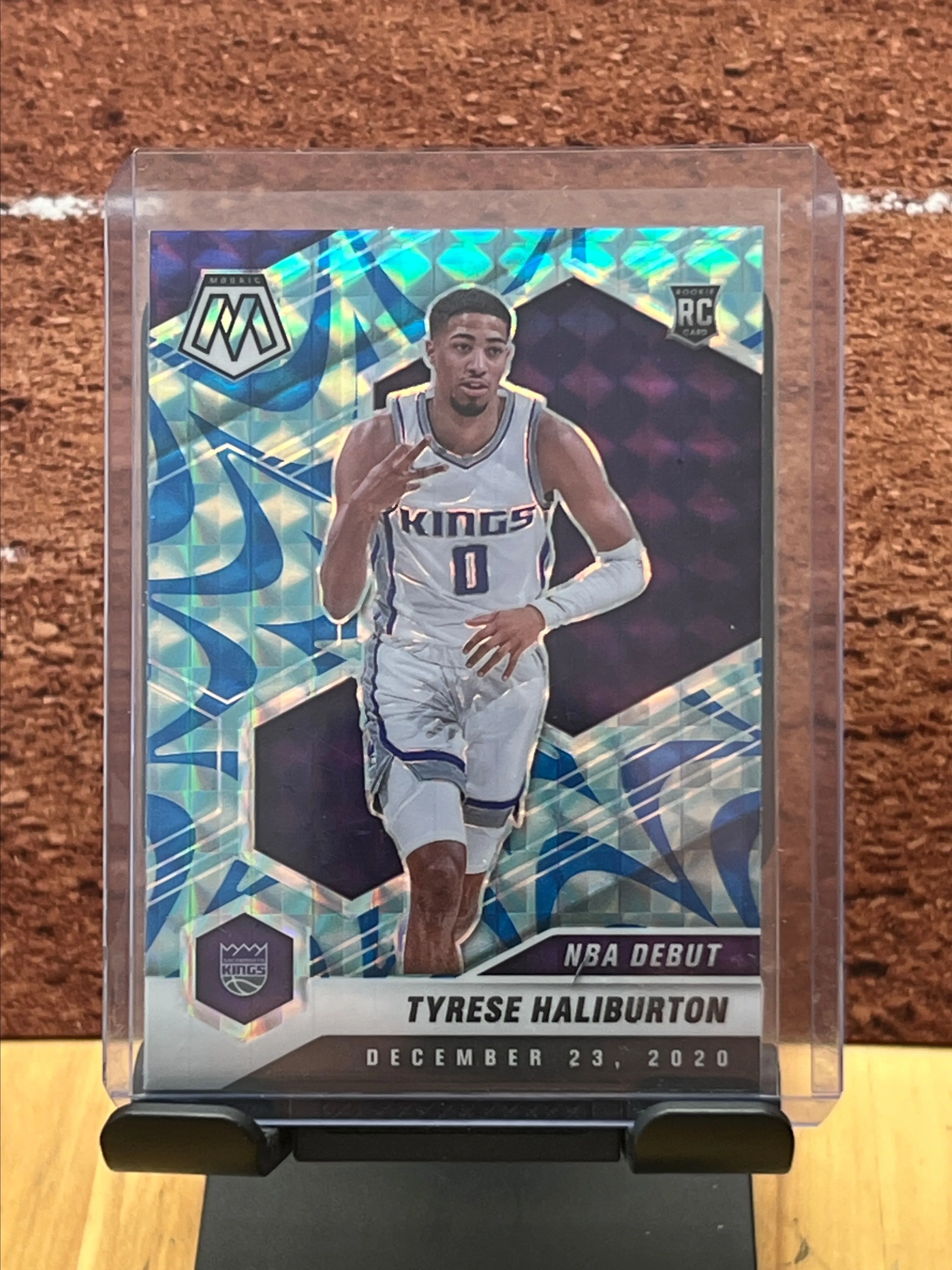 Product image for 2020-2021 Mosaic Reactive Blue NBA Debut # 264 Tyrese Haliburton Rookie Card Pacers