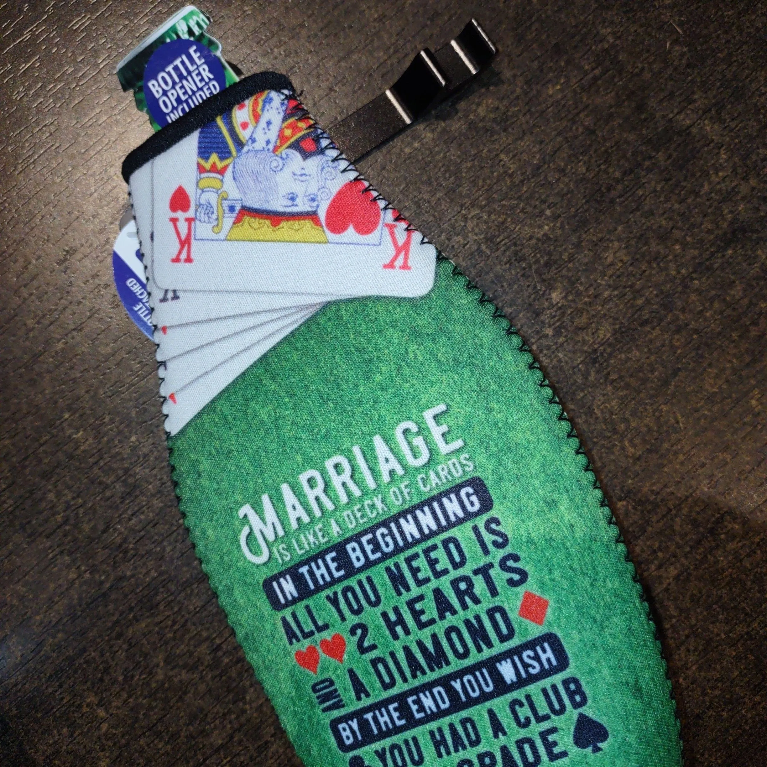 Product image for 950. Marriage Beer Bottle insulated coozy