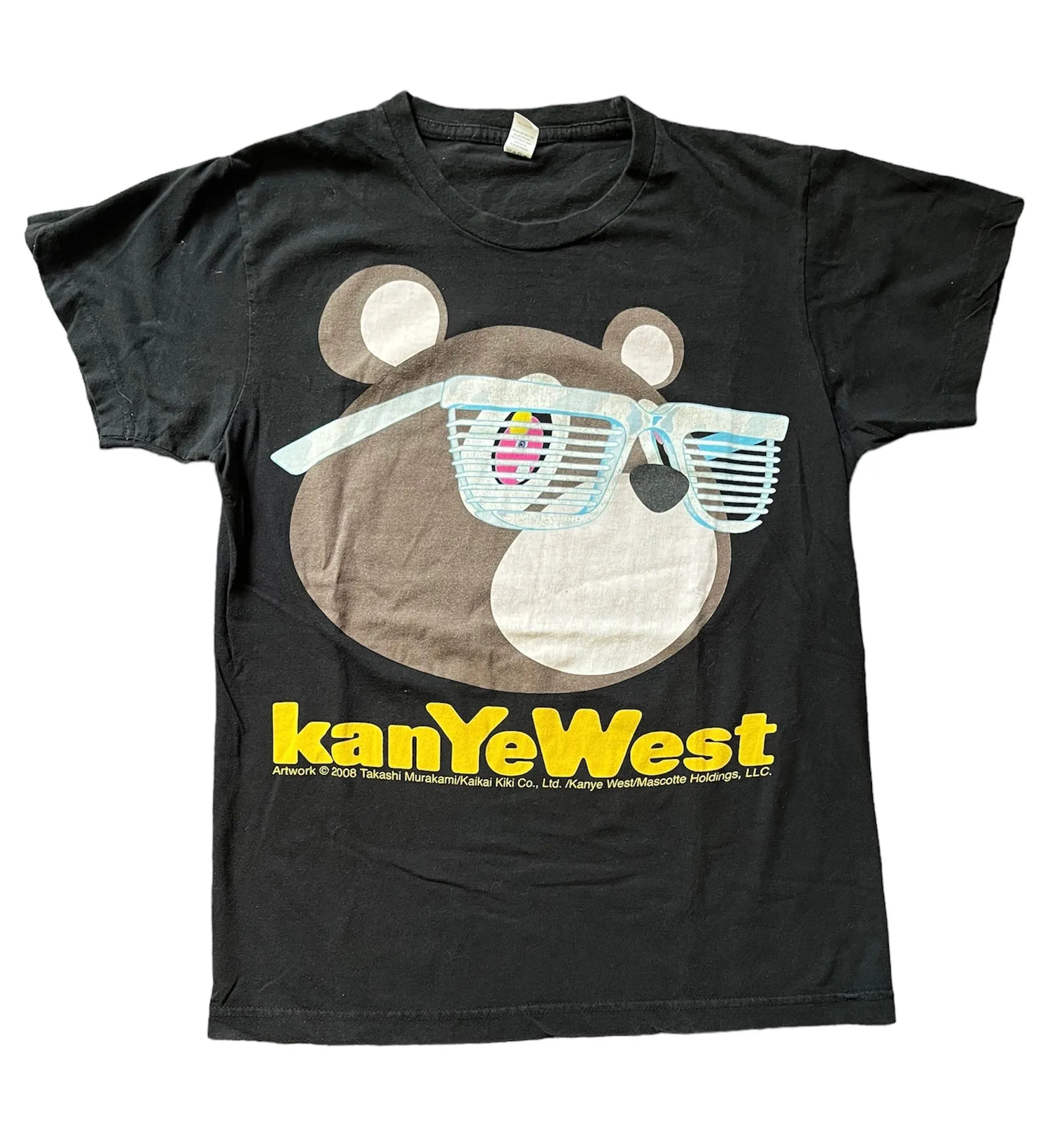 Product image for Kanye West Graduation Tour 2008 Takashi Murakami Bear Rap/Hip Hop Tee Tultex SM