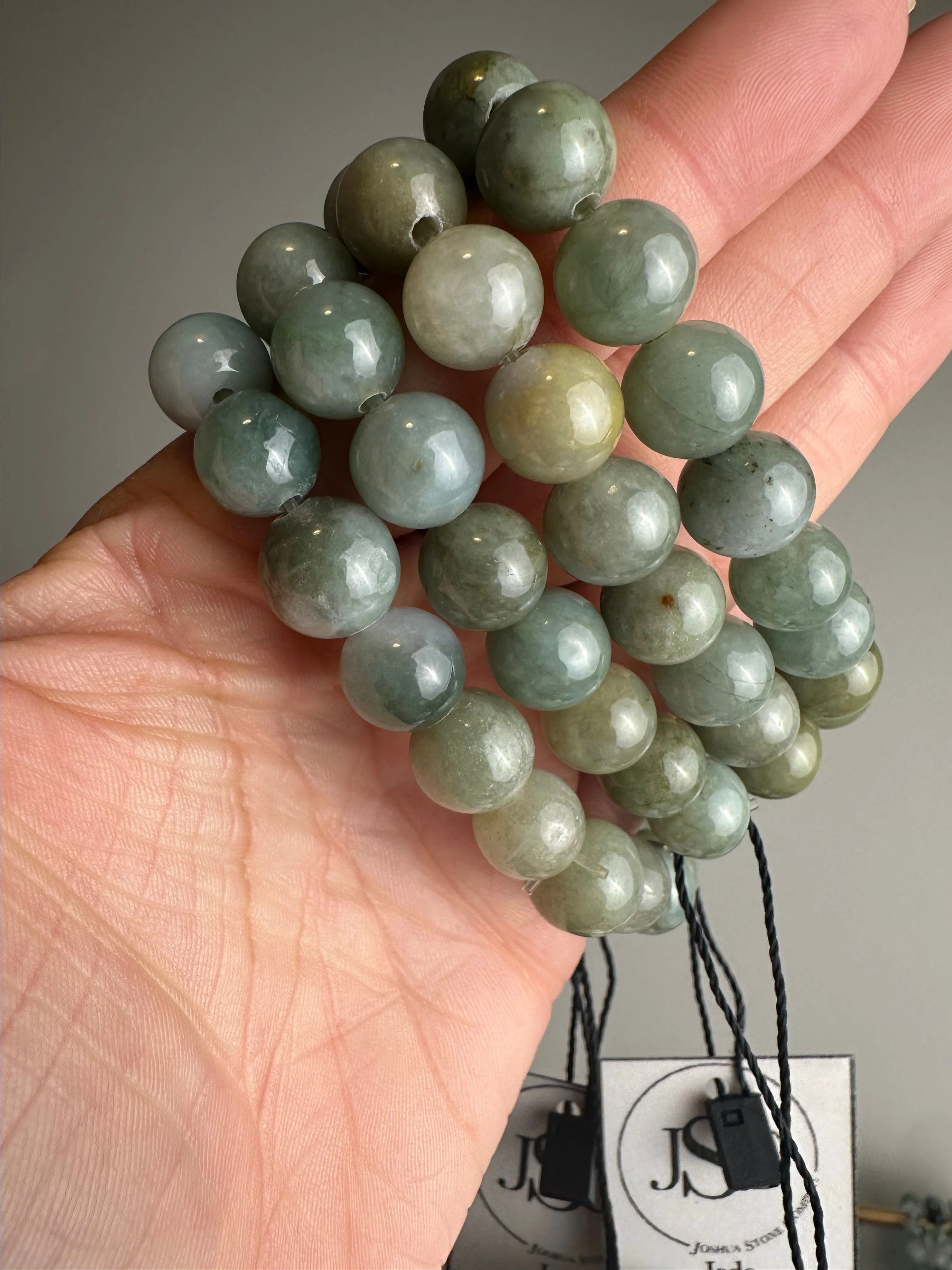 Product image for Nephrite Jade Beaded Bracelet (10mm)