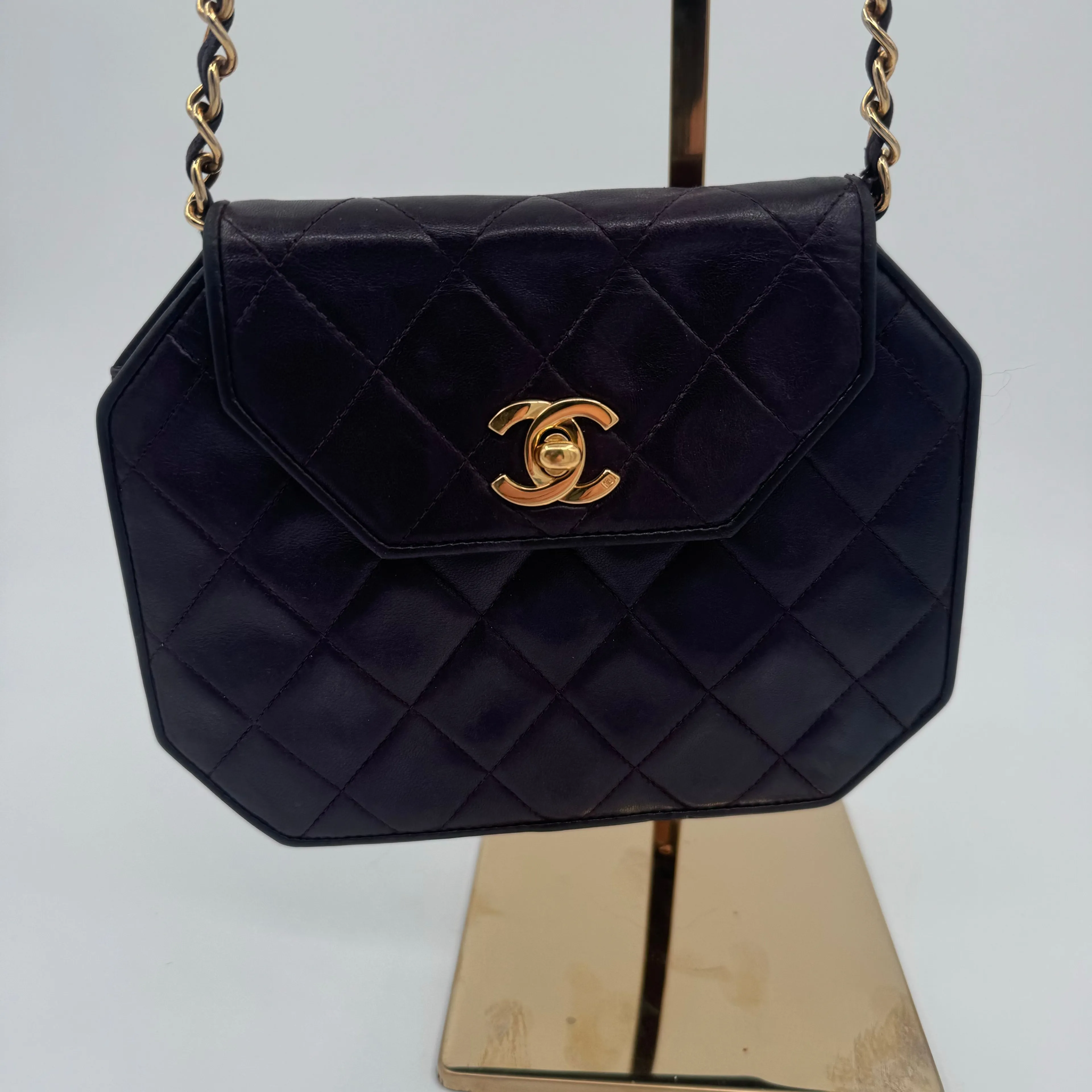 Product image for 503 Chanel Dark Purple Octagon Purse