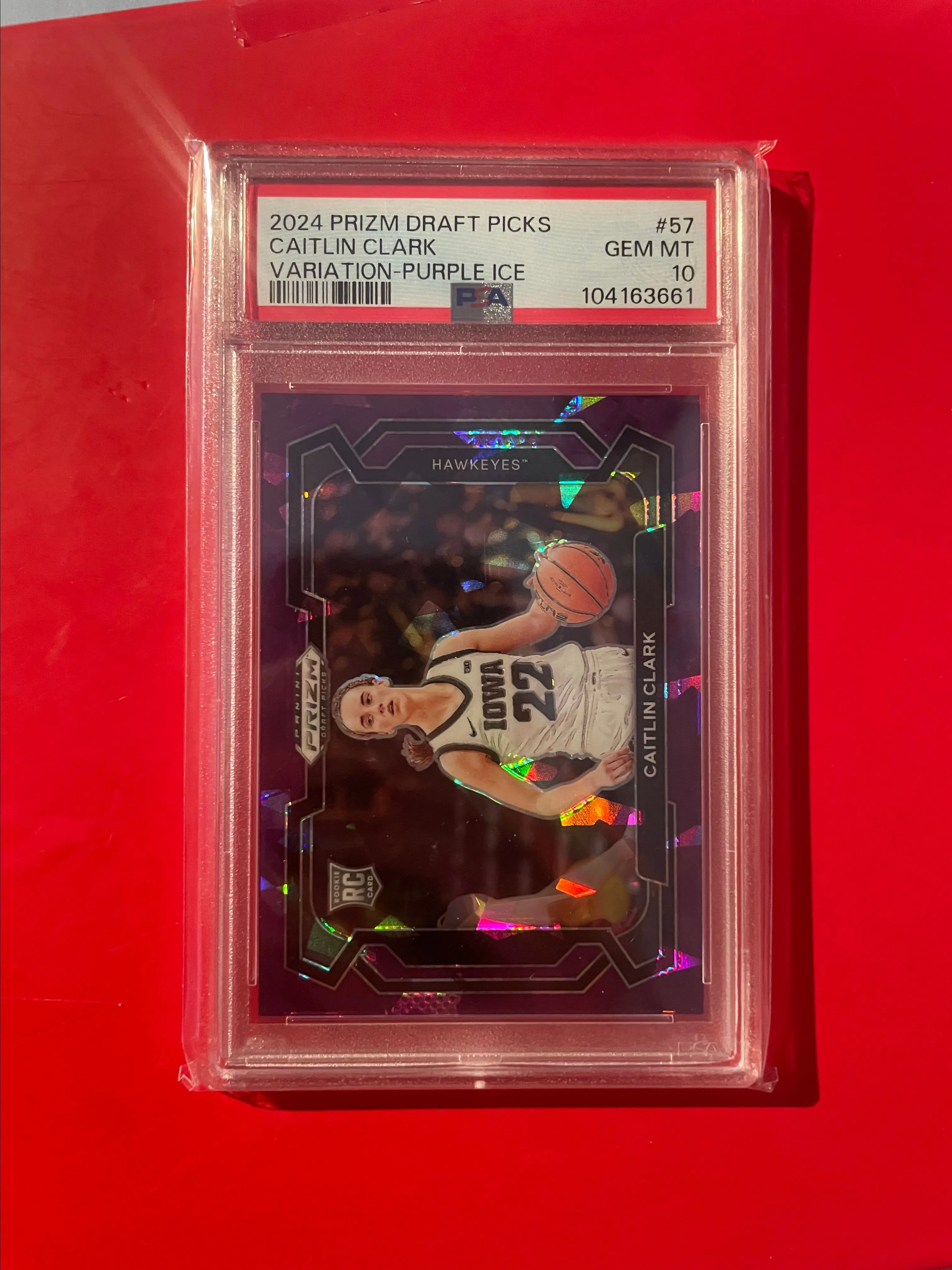 Product image for Caitlin Clark Purple Ice /149 PSA 10 RC