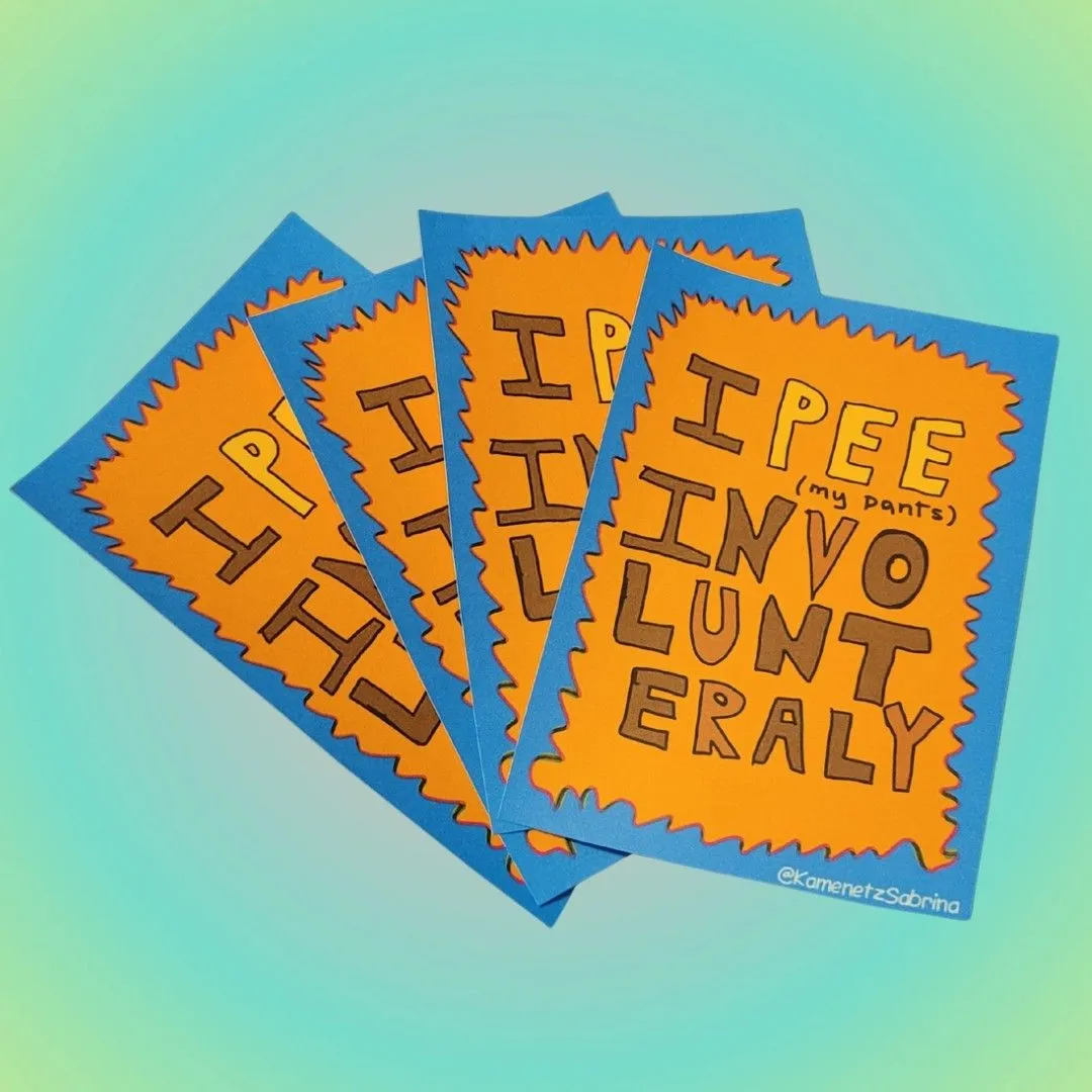 Product image for SabKam Art - I Pee Myself Print