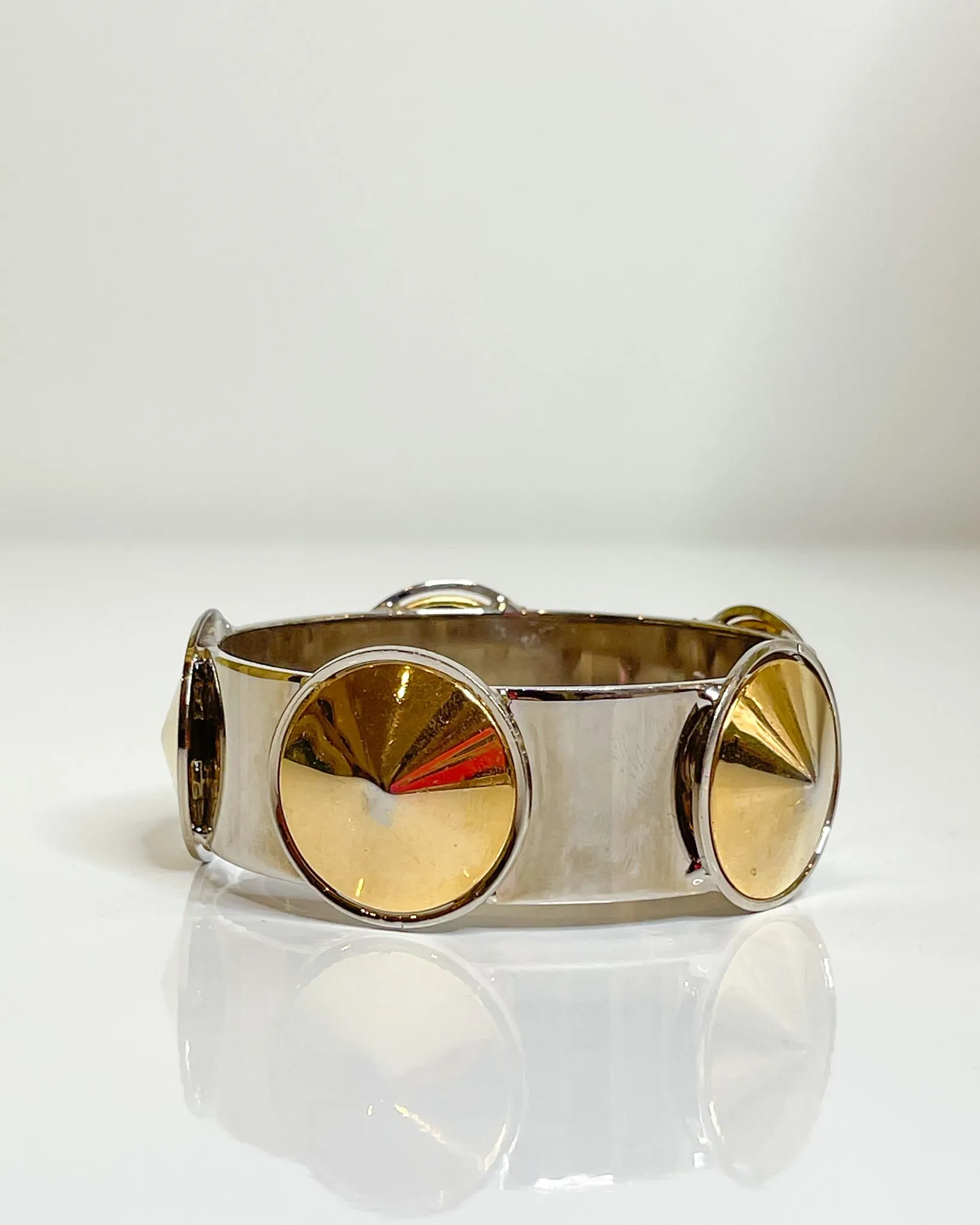 Product image for Authentic Vintage Givenchy Runway Pyramid Studded Bangle Bracelet