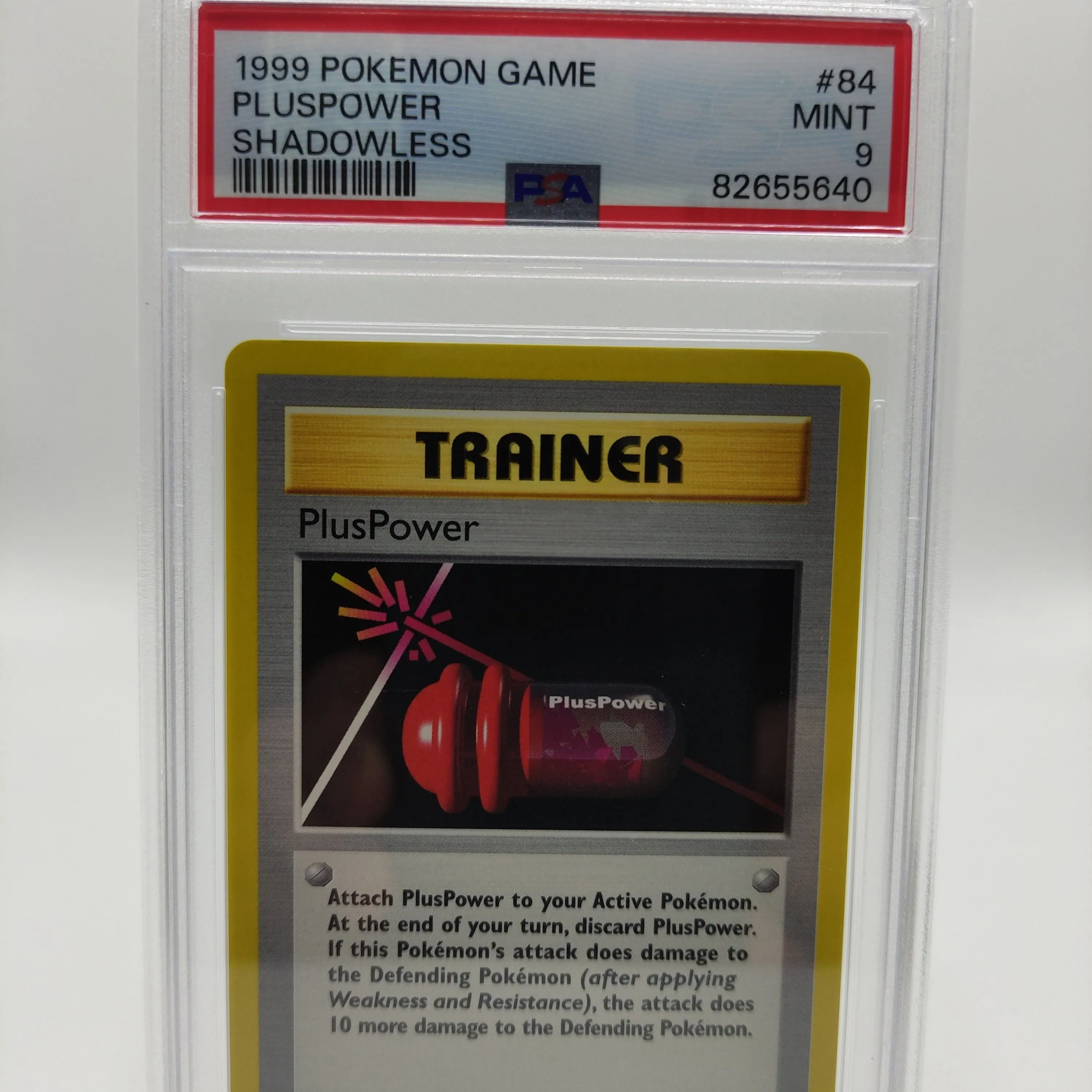 Product image for Base Set 1999 Pokemon Game Pluspower Shadowless PSA MINT 9