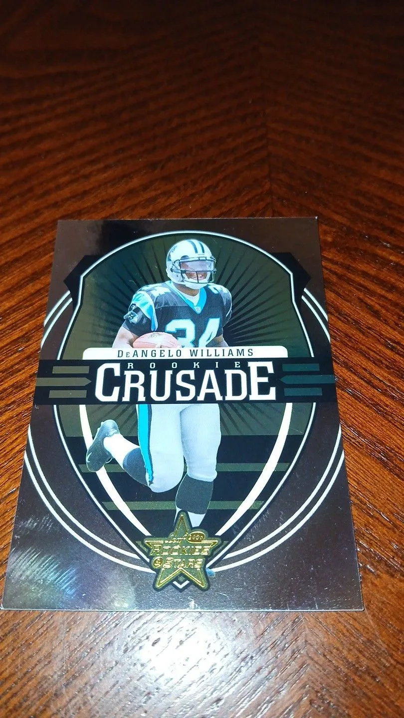 Product image for 2006 Donruss Crusade Football DeAngelo Williams Gold Parallel Rookie Card Serial Numbered 91/100