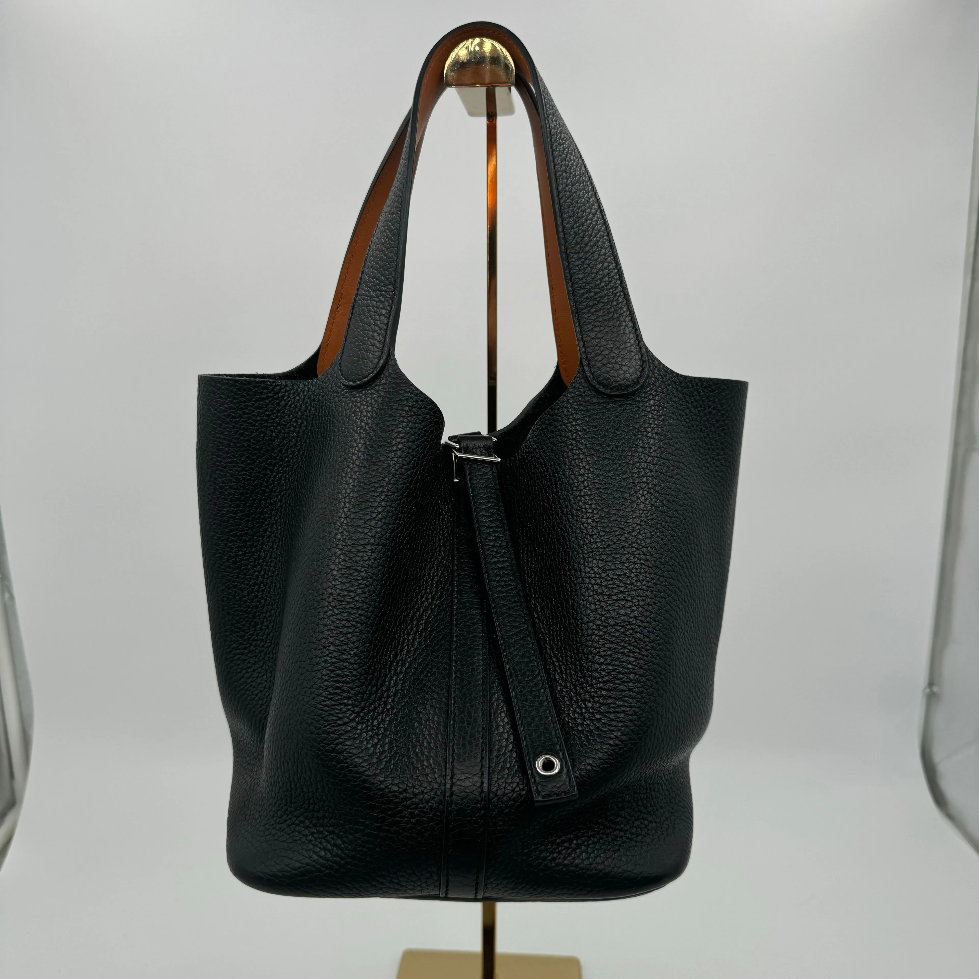 Product image for 149 Hermes Black Clemence Picotin 18