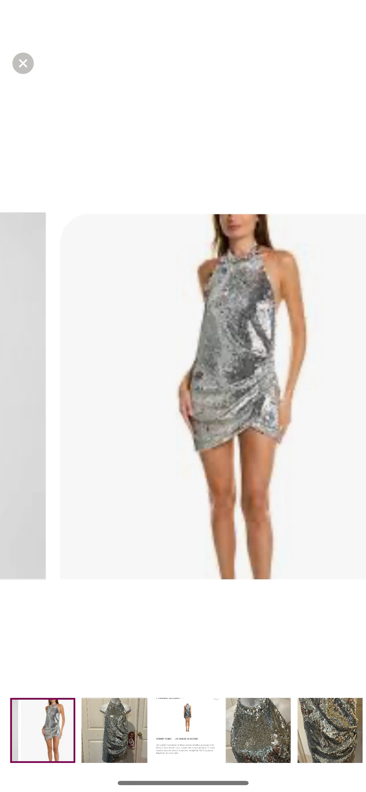 Product image for Ronny Kobo Silver Sequin Jo Dress. NWT. Size Medium. 