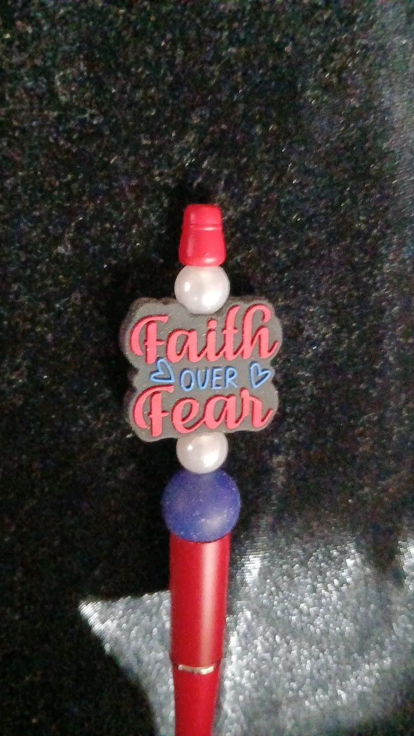 Product image for Beadable Pens - Faith Over Fear Ballpont Pen #212