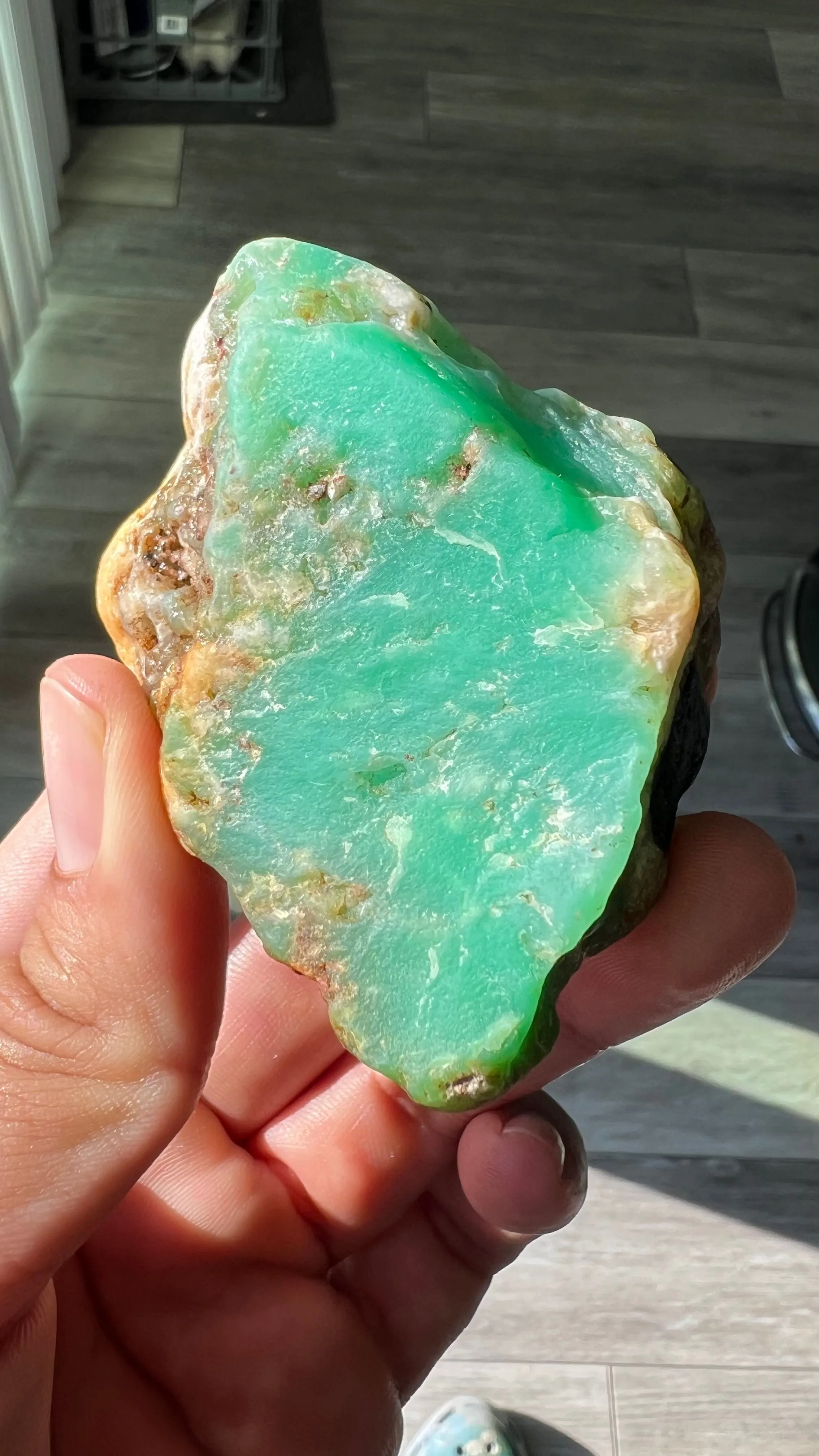 Product image for Large Gem Chrysoprase Raw Specimen From Australia