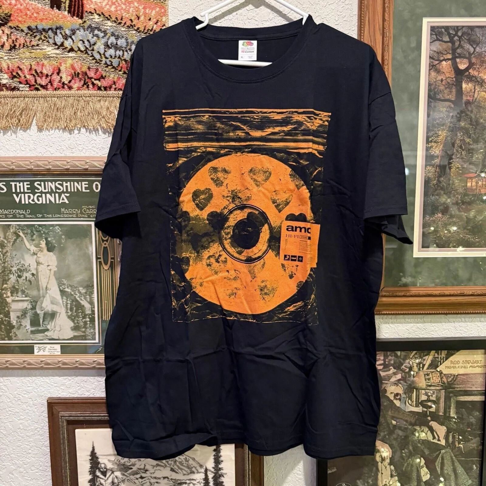 Product image for NWT Bring Me The Horizon Orange AMC Hi Fi Stereo Band Shirt Size Medium