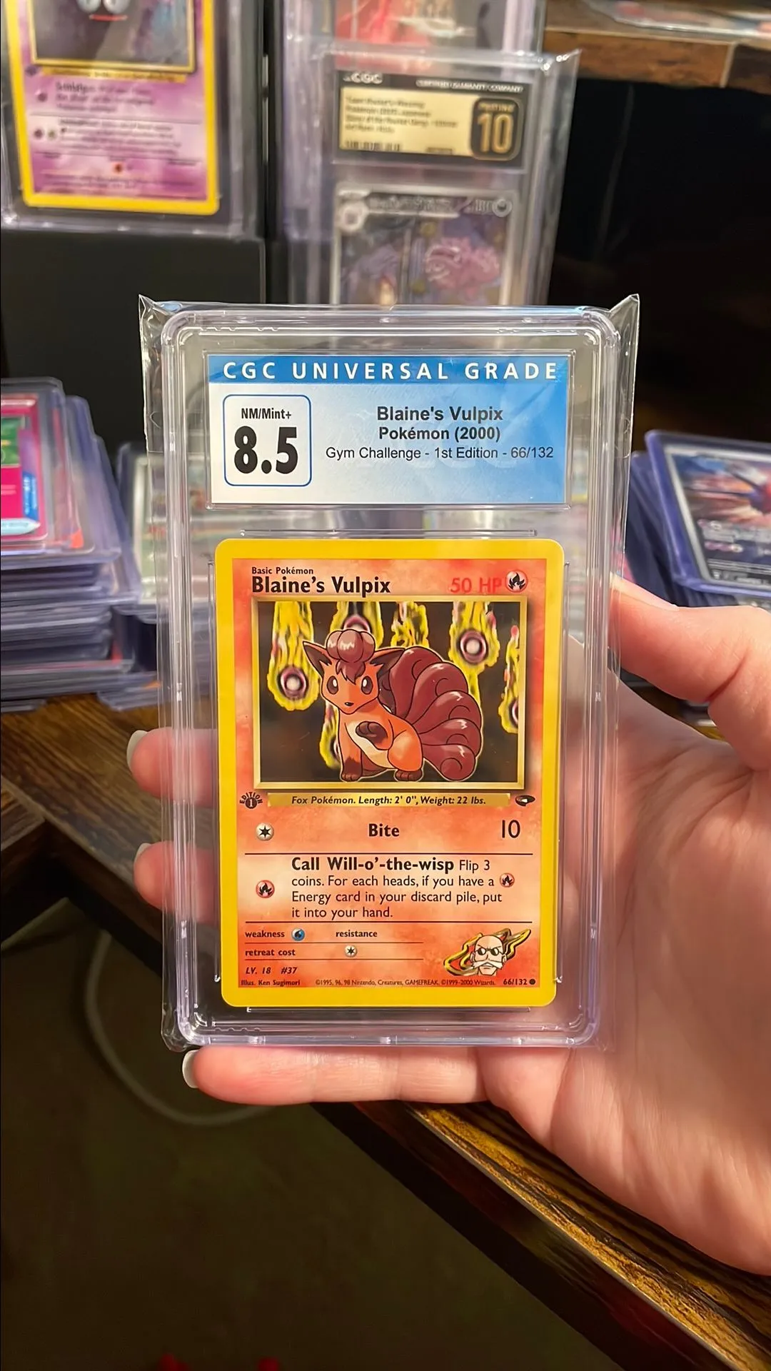 CGC 8.5 Blaine's Vulpix Gym Challenge 1st edition  Whatnot: Shop, Sell,  Connect
