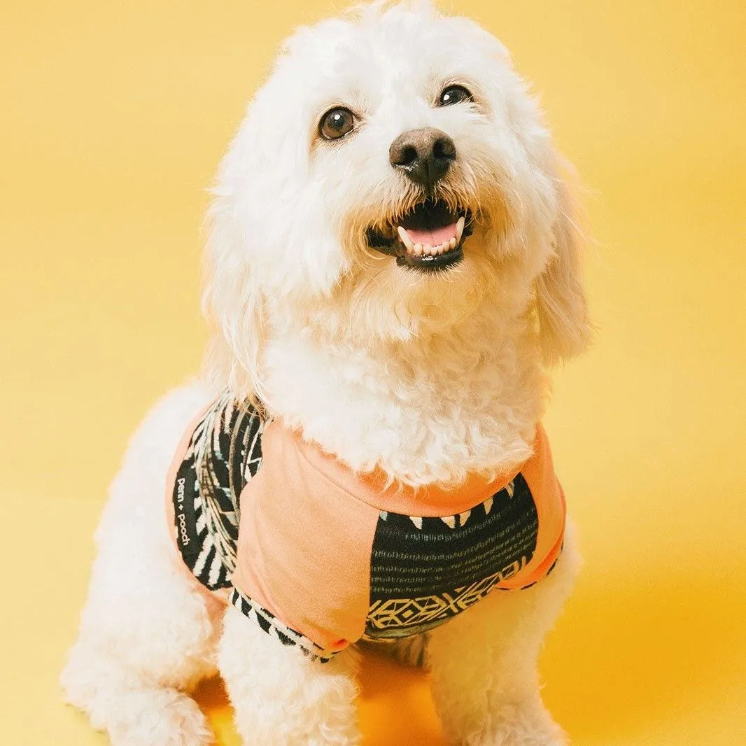 Product image for NEW Penn + Pooch "The Babe" Dog Crewneck Mosaic And Rose Shirt  Size XS
