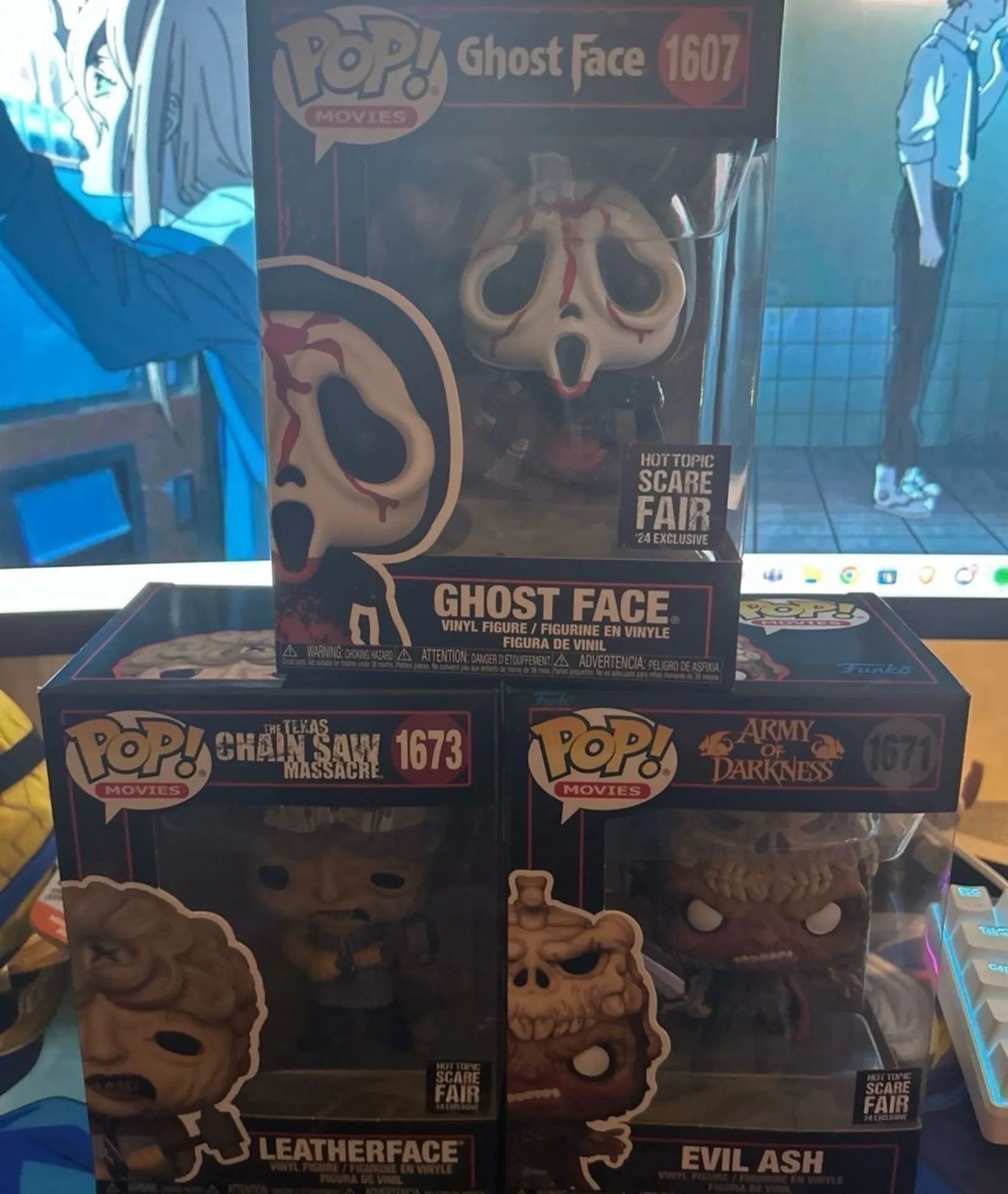 Product image for Ghost Face #1607, Evil Ash #1671, & Leatherface #1673