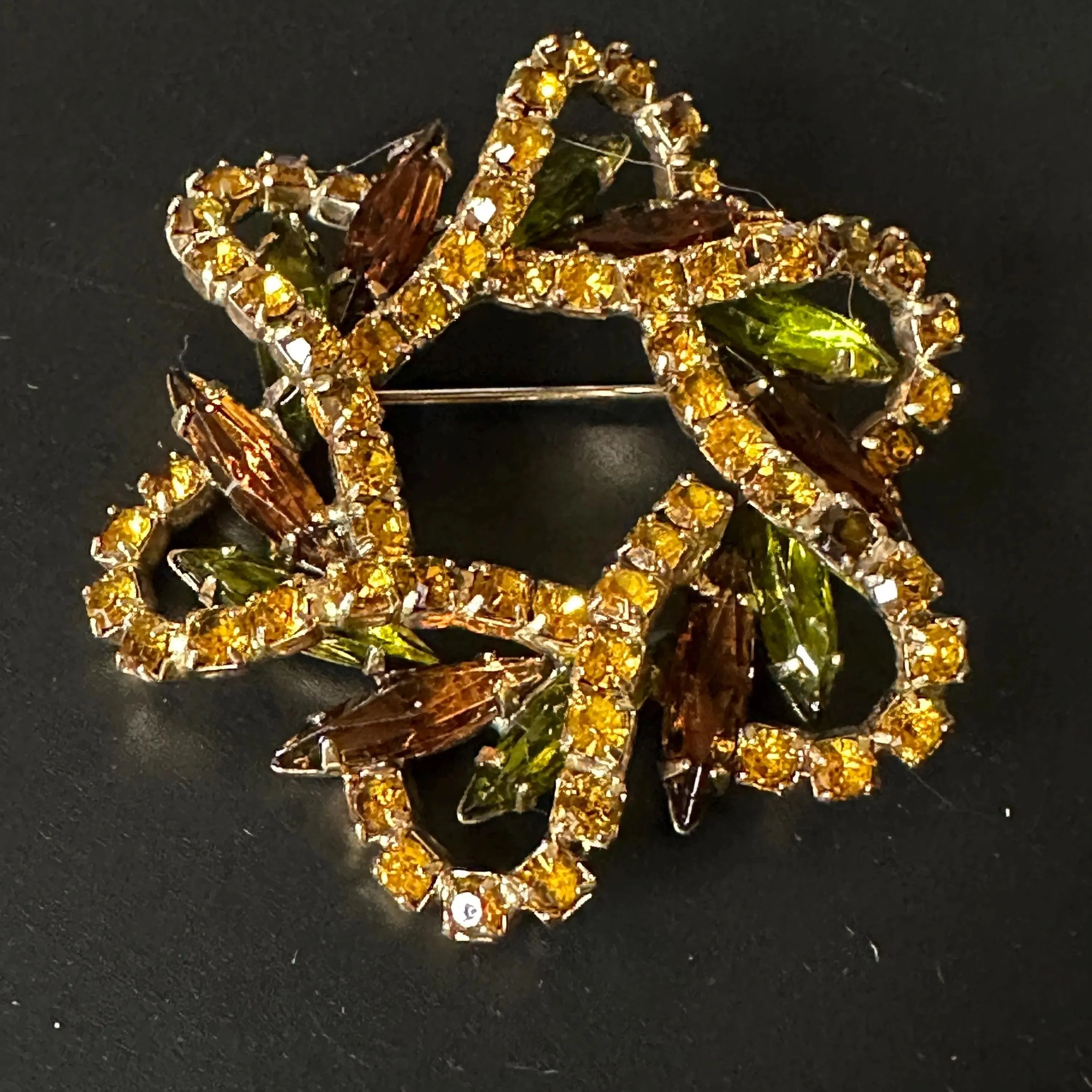Product image for Vintage Autumn Fall Pinwheel Brooch