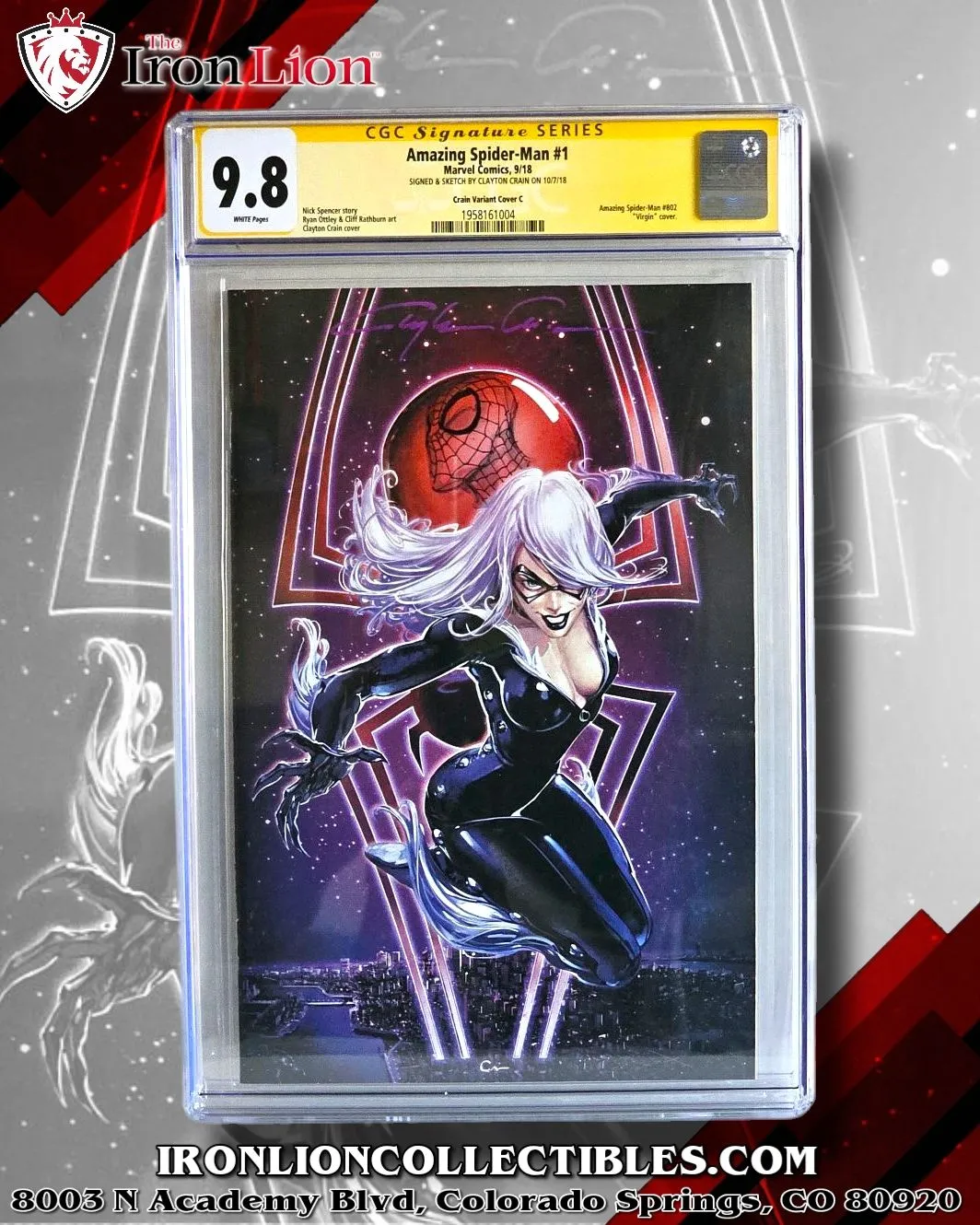 Product image for Amazing Spider-Man #1 (Signed & Sketch by Clayton Crain)