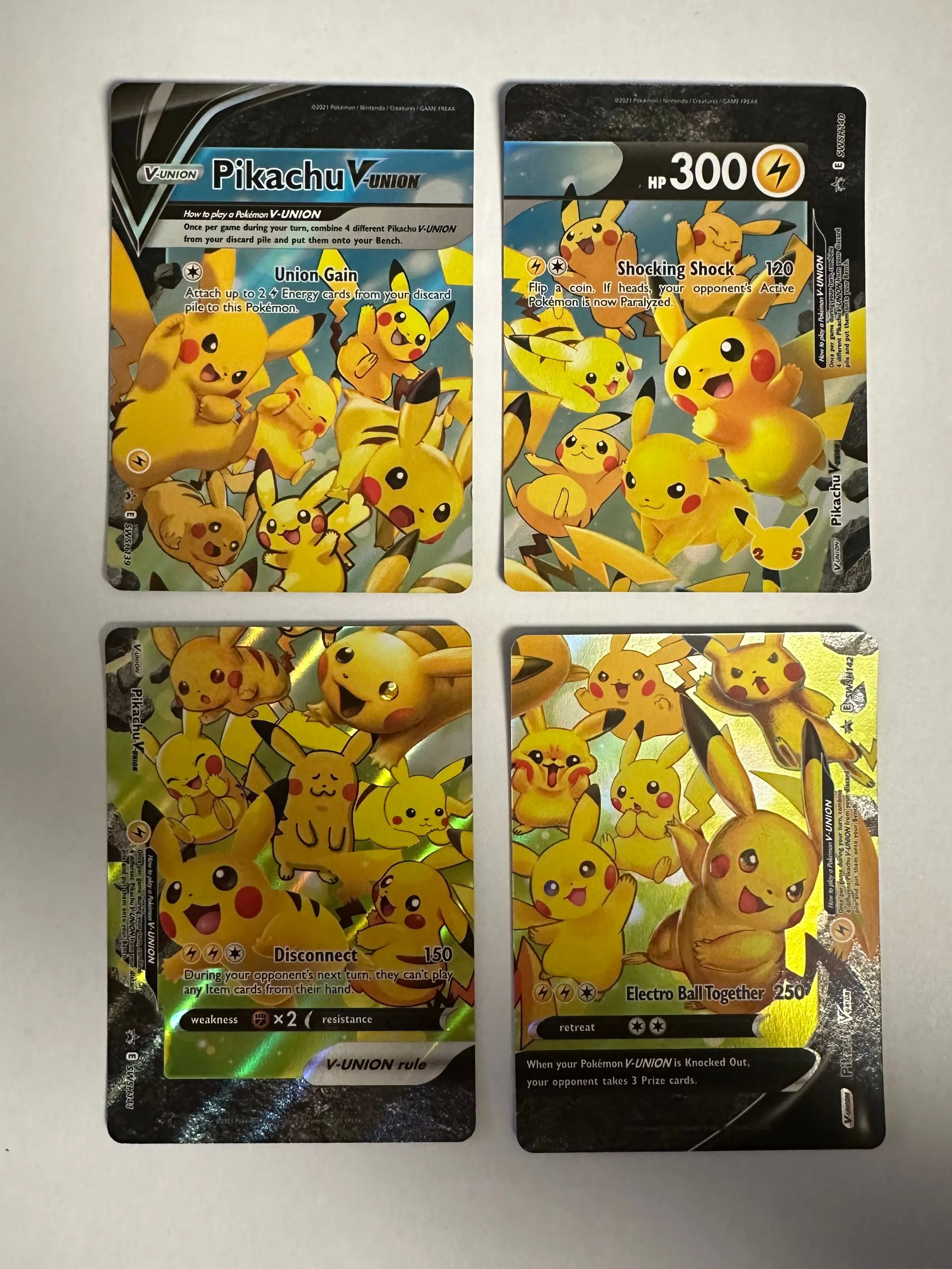 Product image for Pokémon PIKACHU V-UNION 4 card set