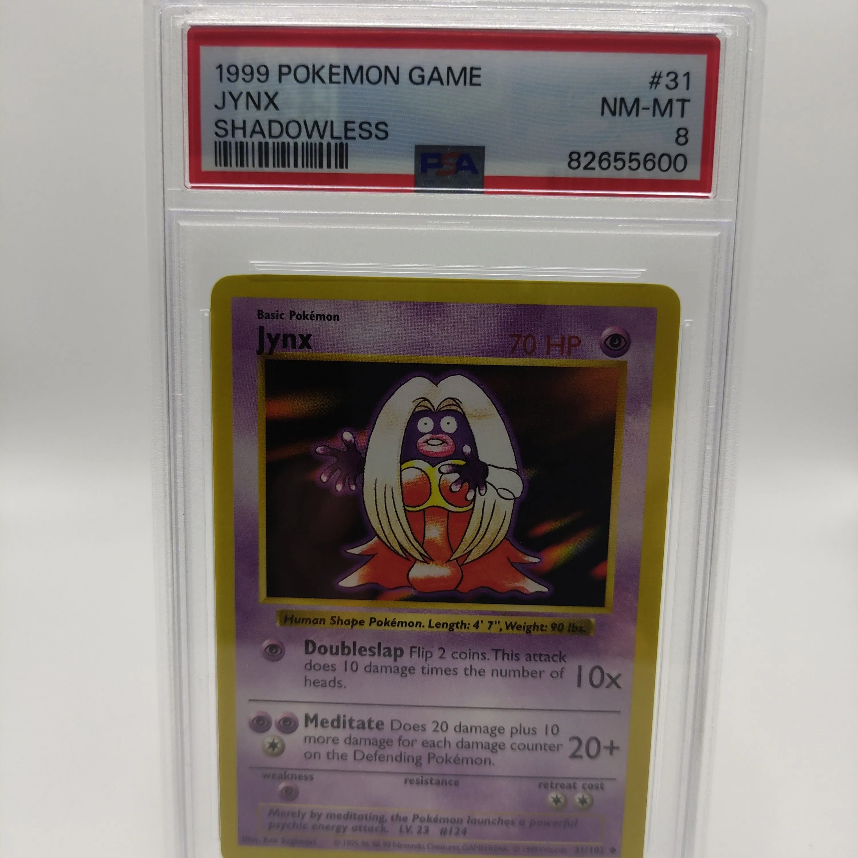 Product image for Base Set 1999 Pokemon Game Jynx Shadowless PSA NM-MT 8